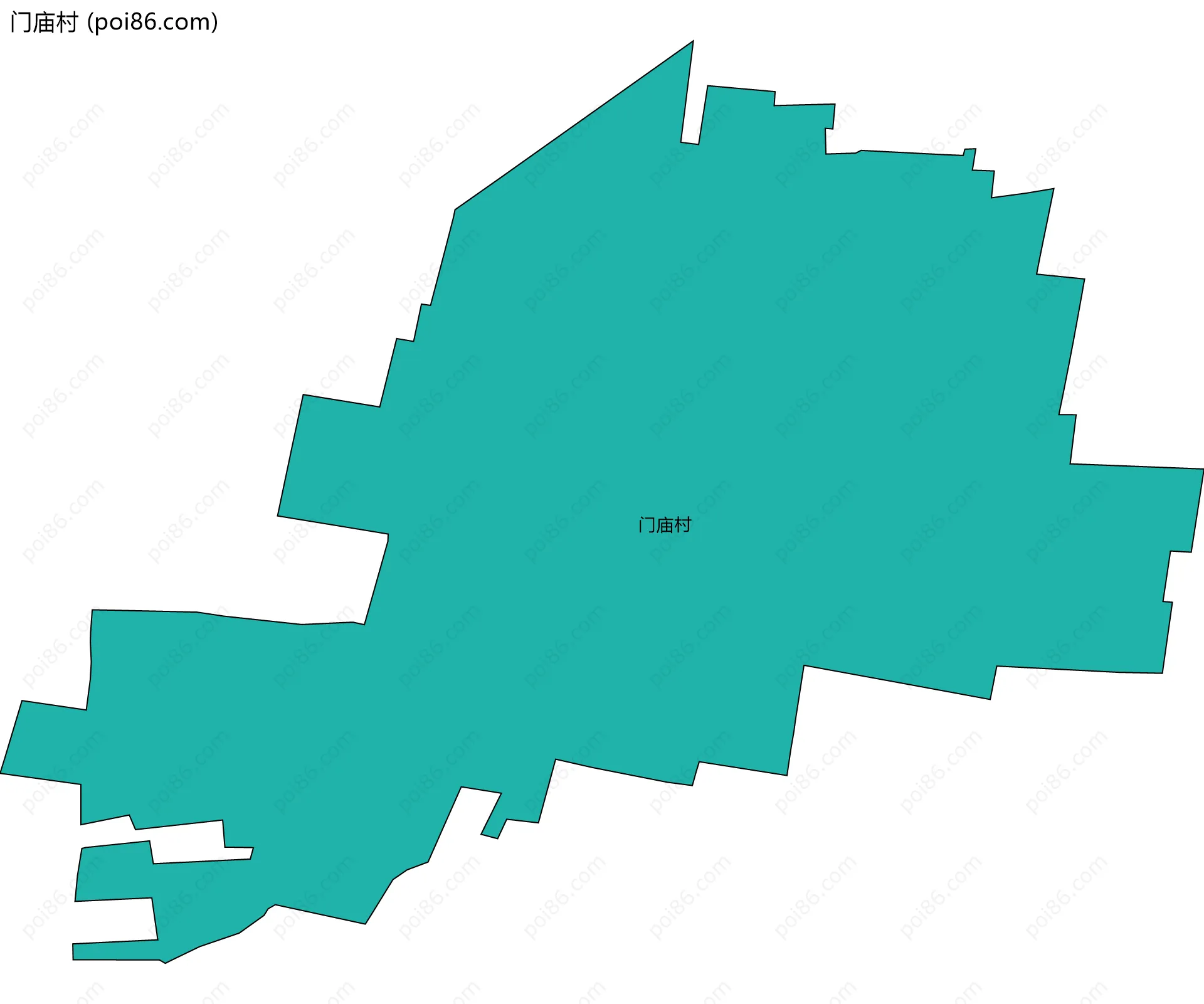 门庙村边界地图