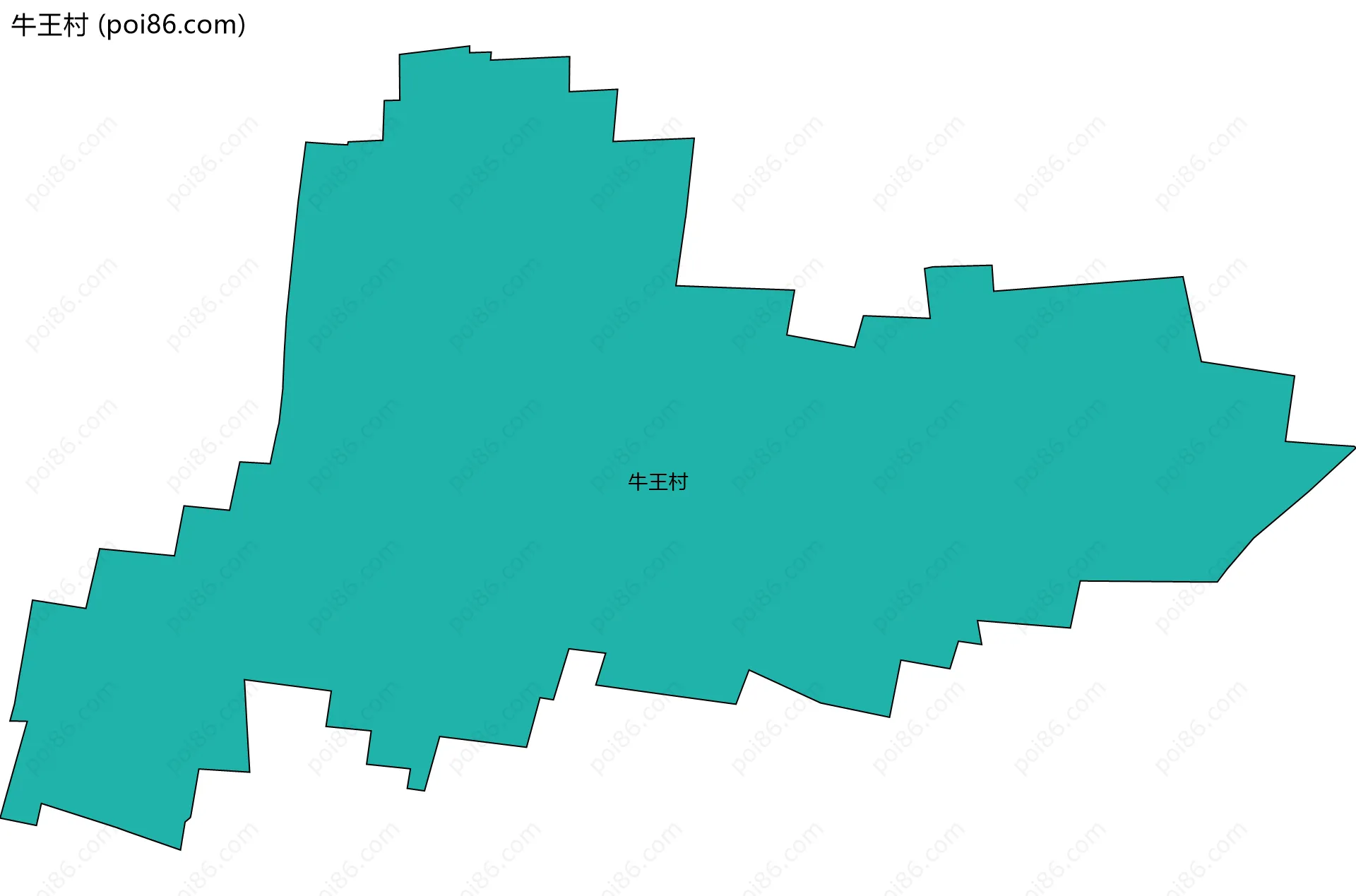 牛王村边界地图