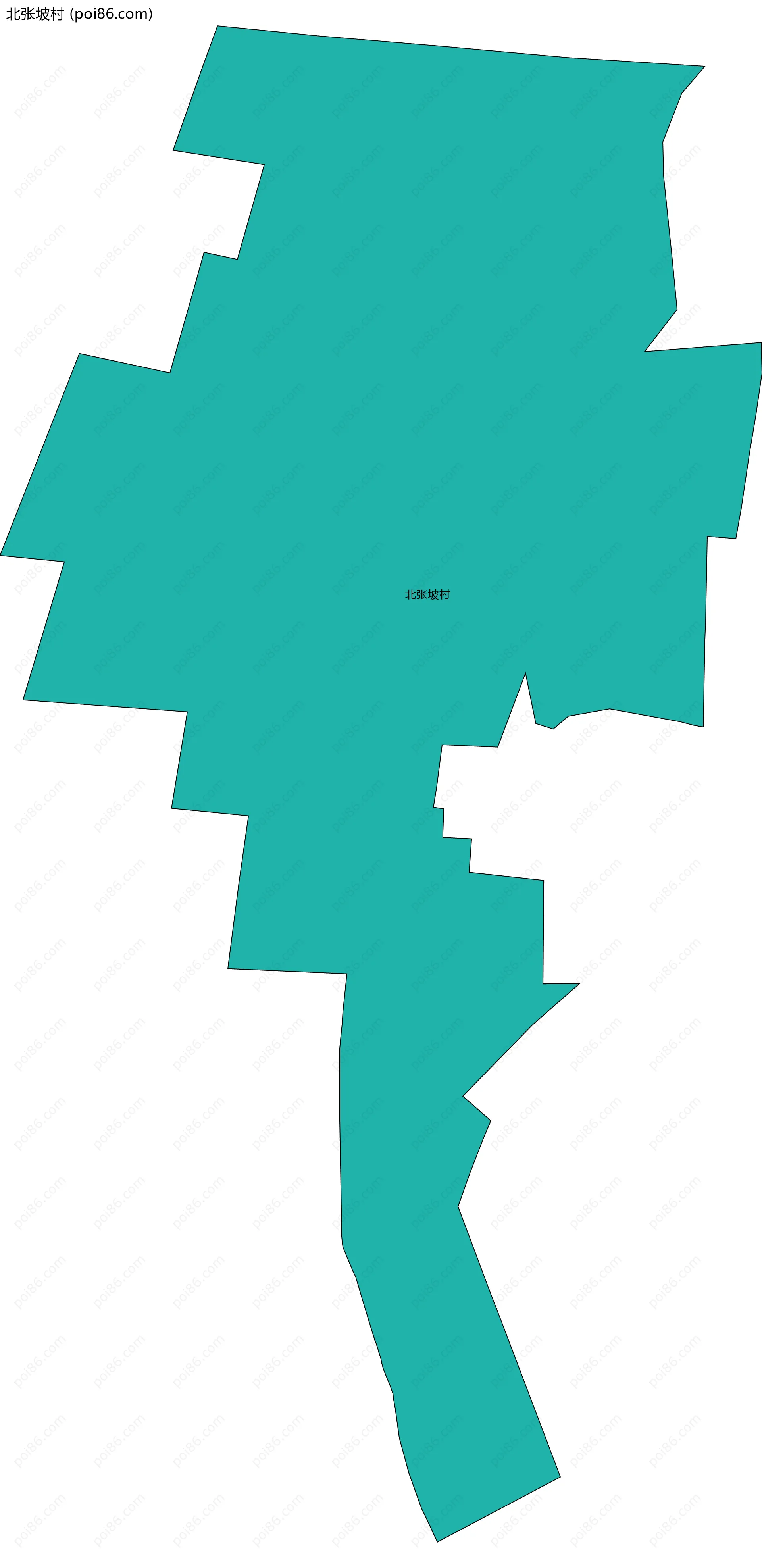 北张坡村边界地图