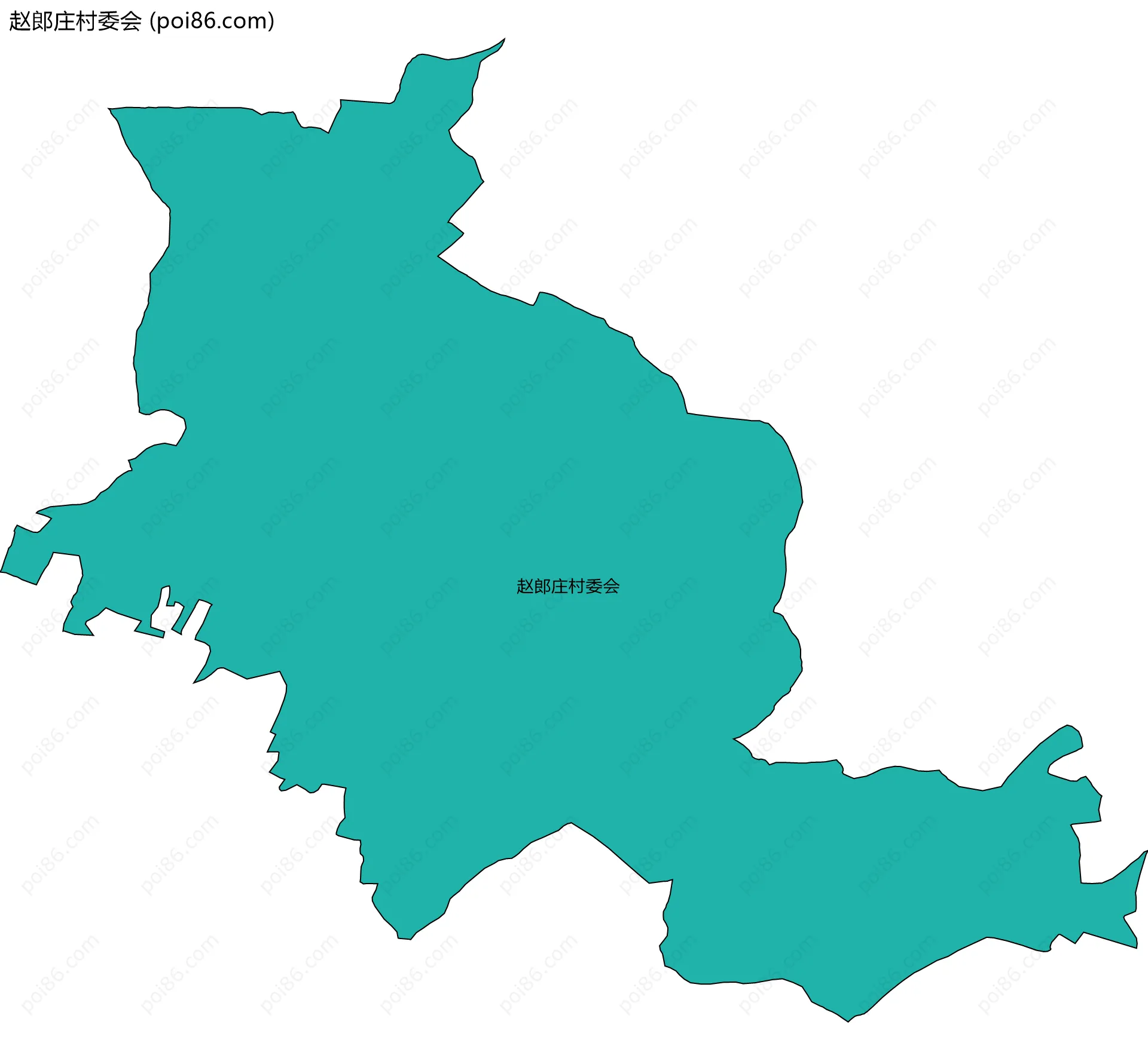 赵郎庄村委会边界地图