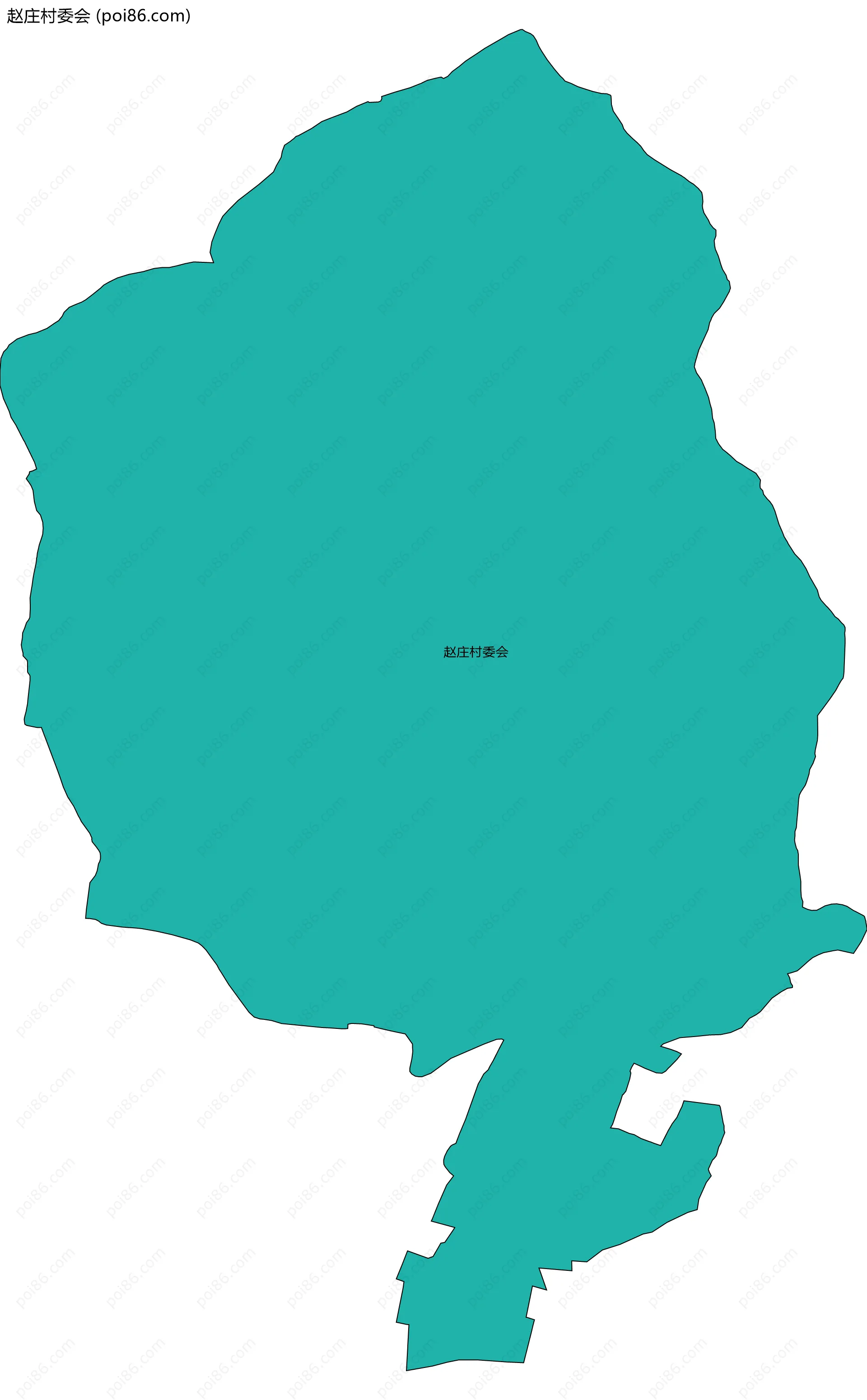 赵庄村委会边界地图