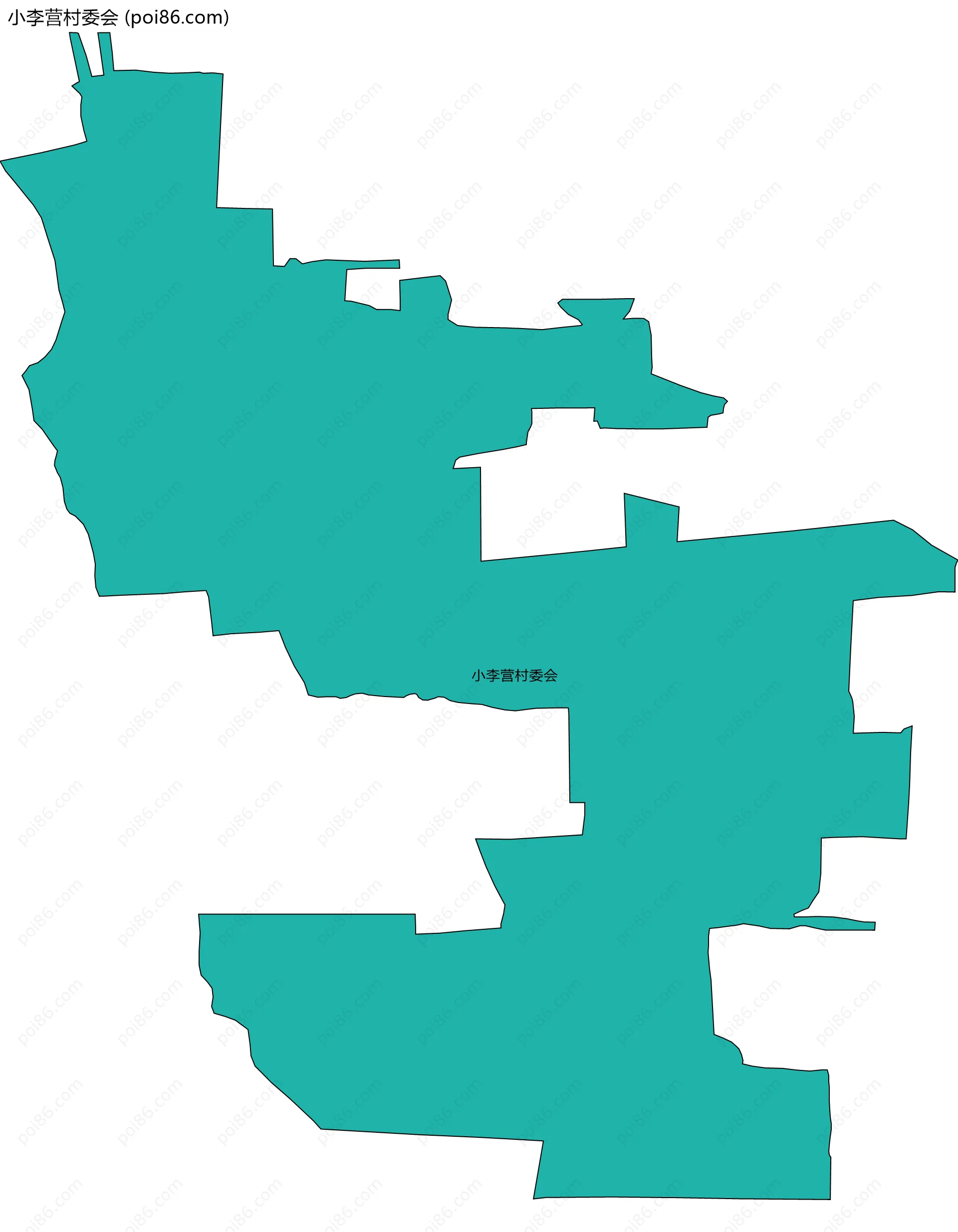 小李营村委会边界地图