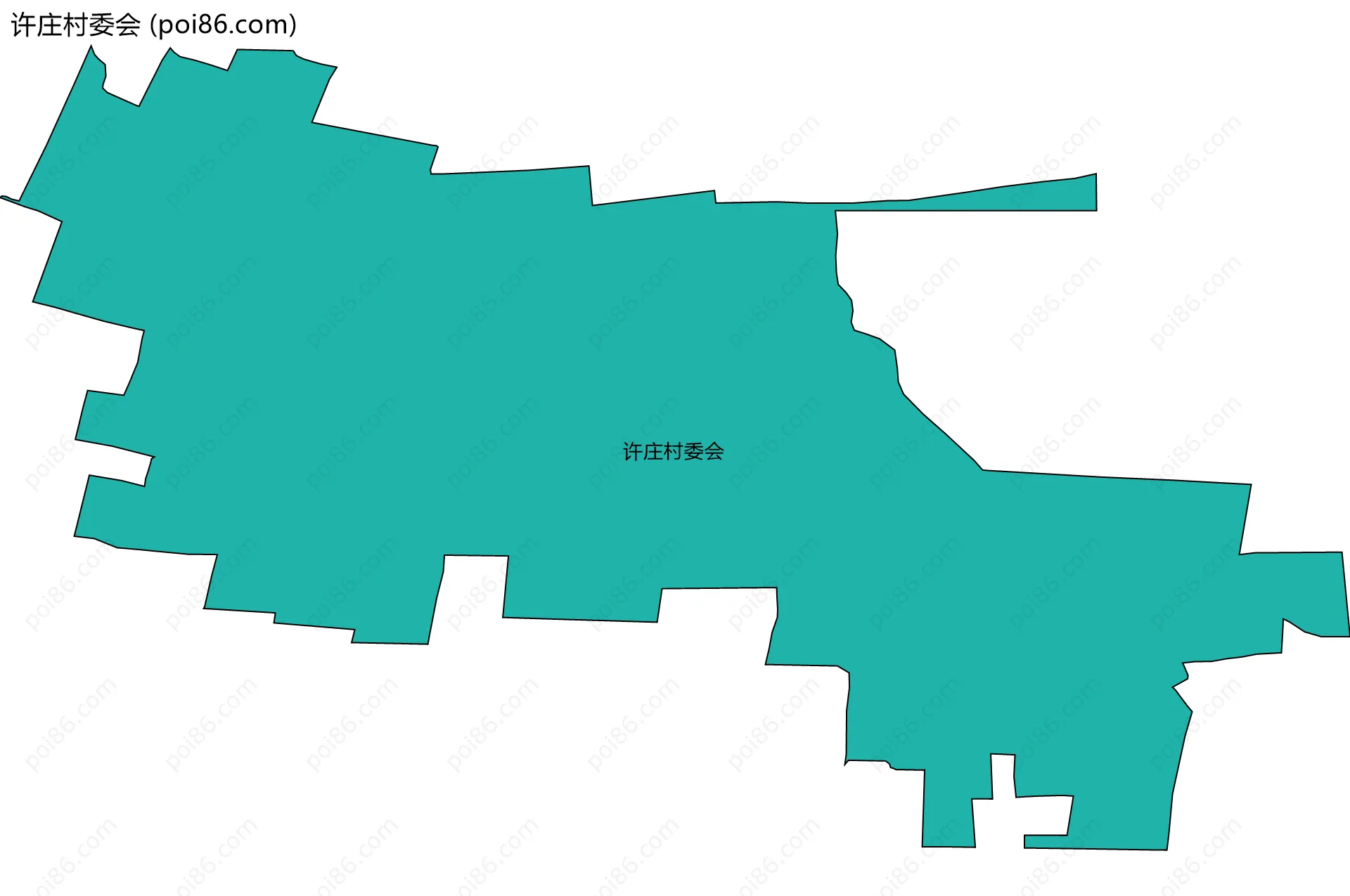 许庄村委会边界地图