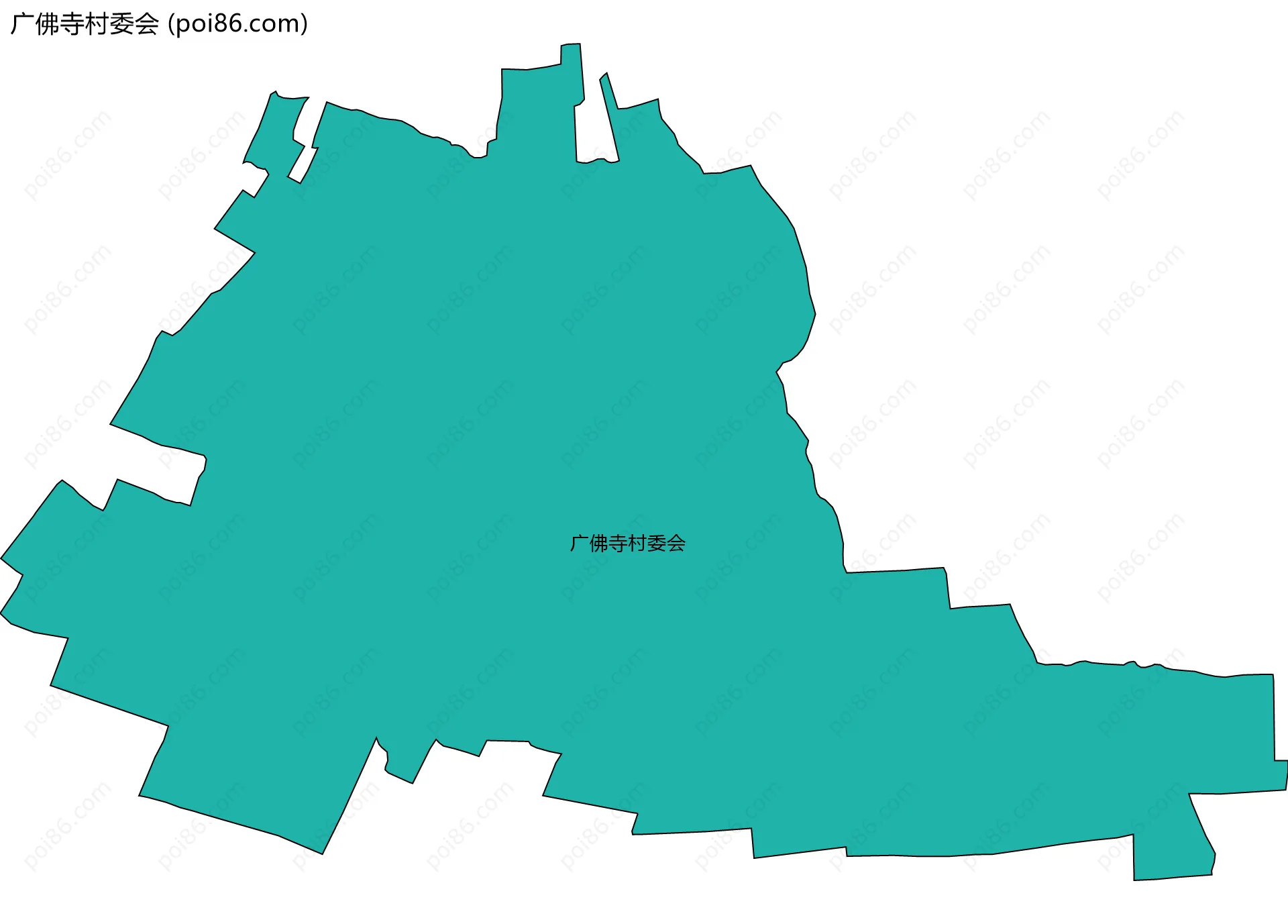 广佛寺村委会边界地图