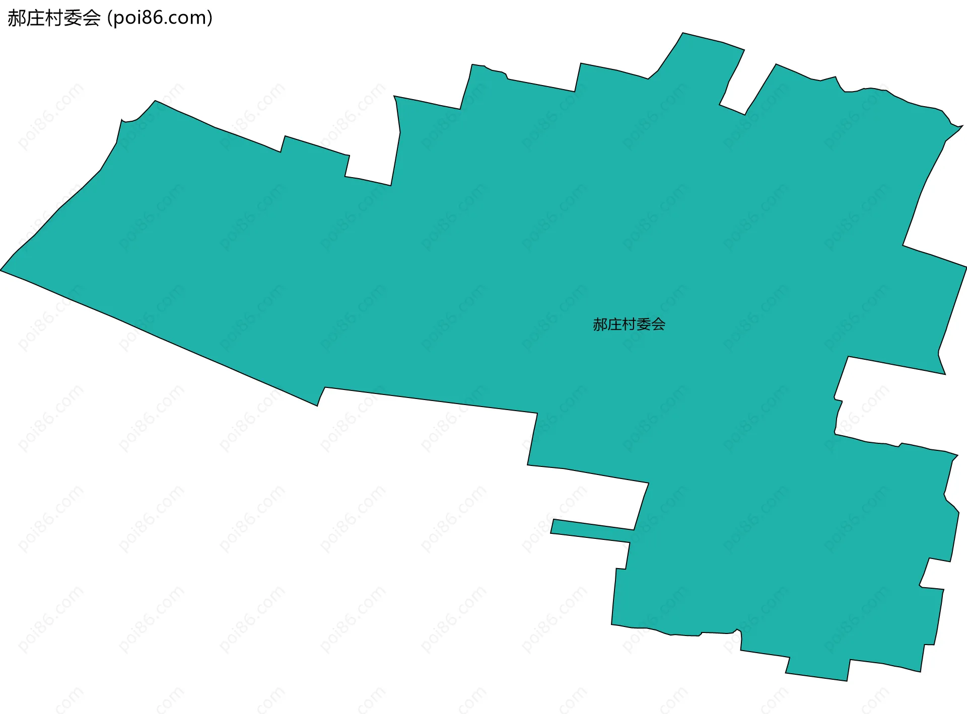 郝庄村委会边界地图