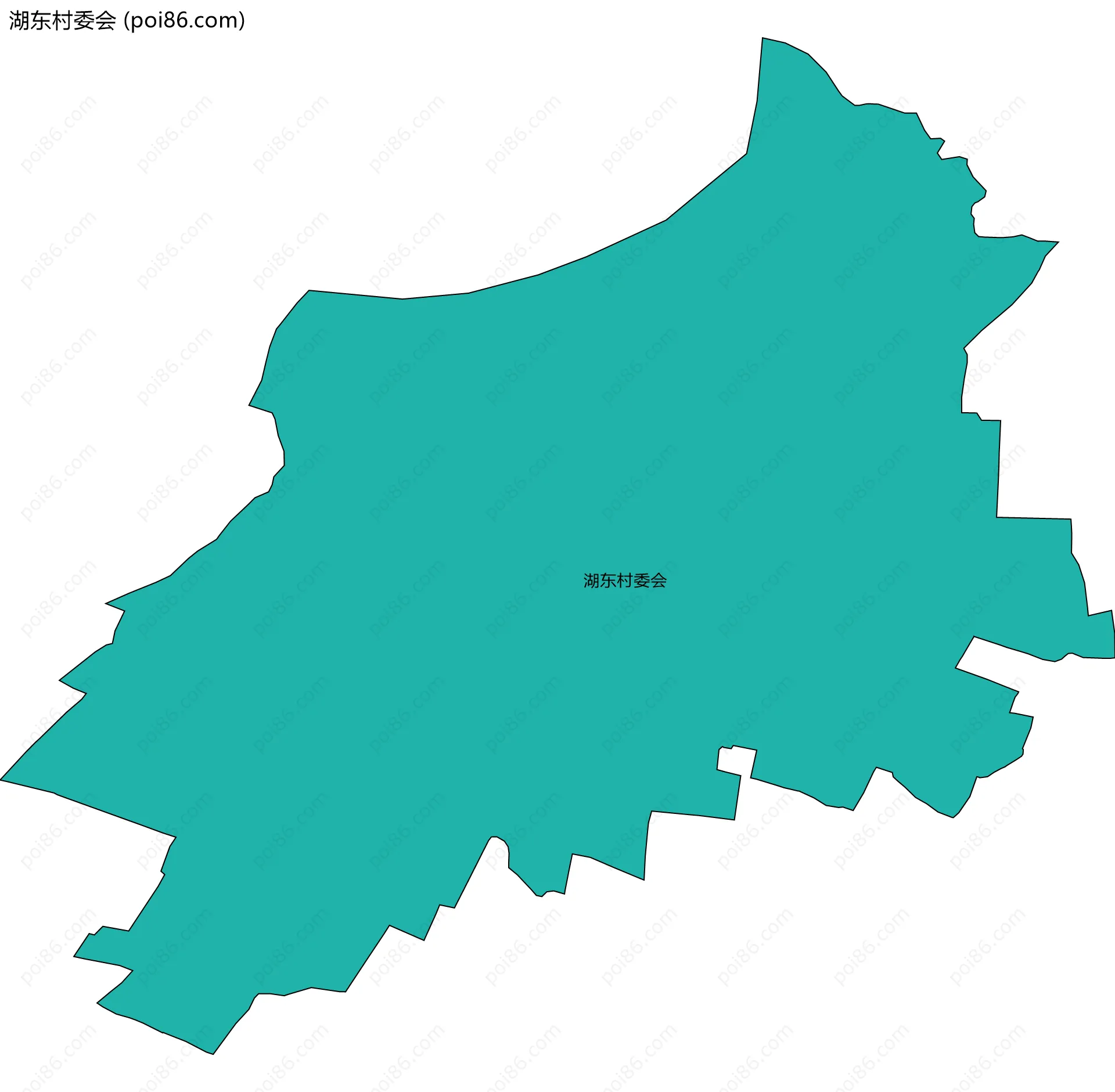 湖东村委会边界地图