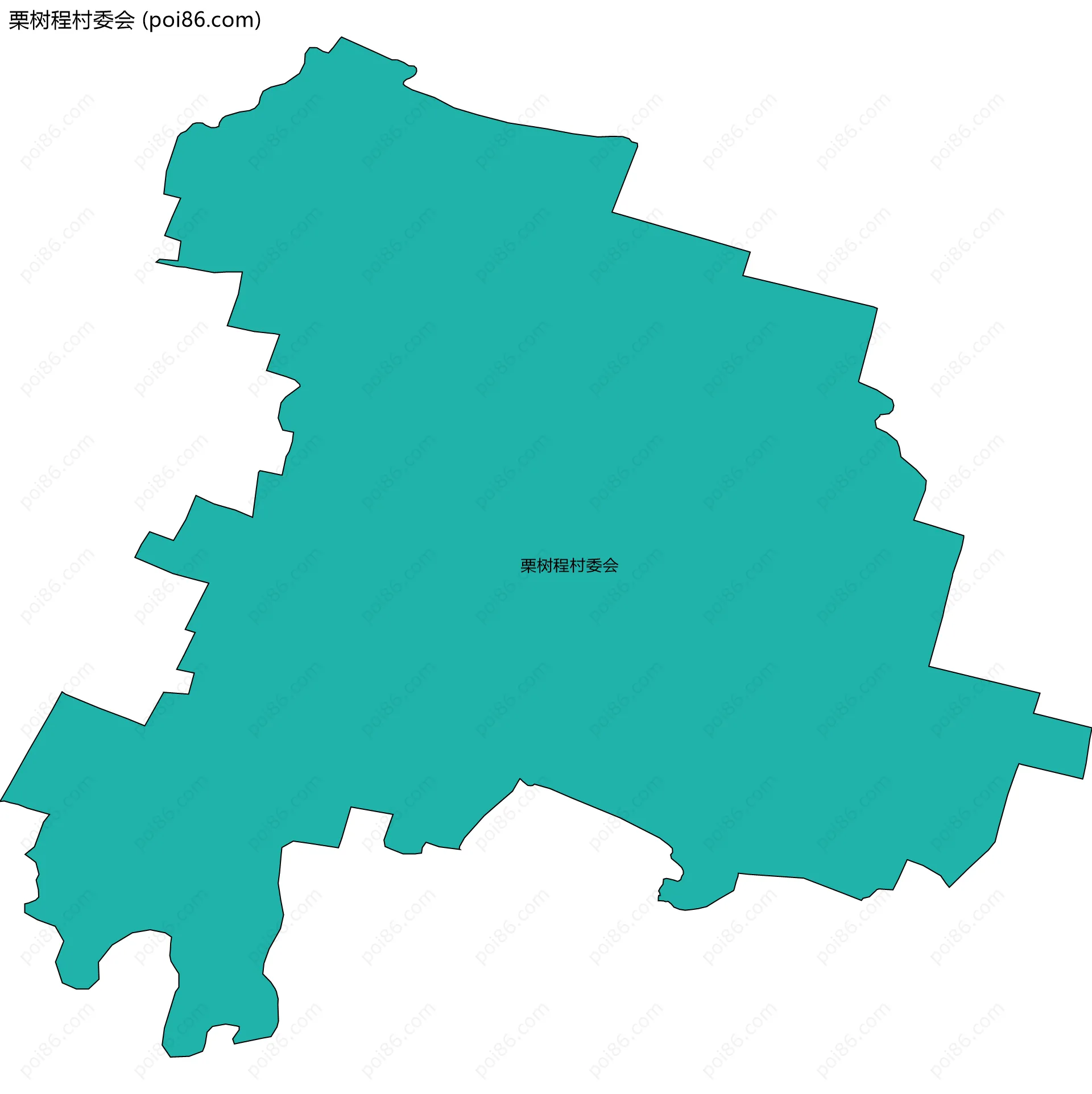 栗树程村委会边界地图