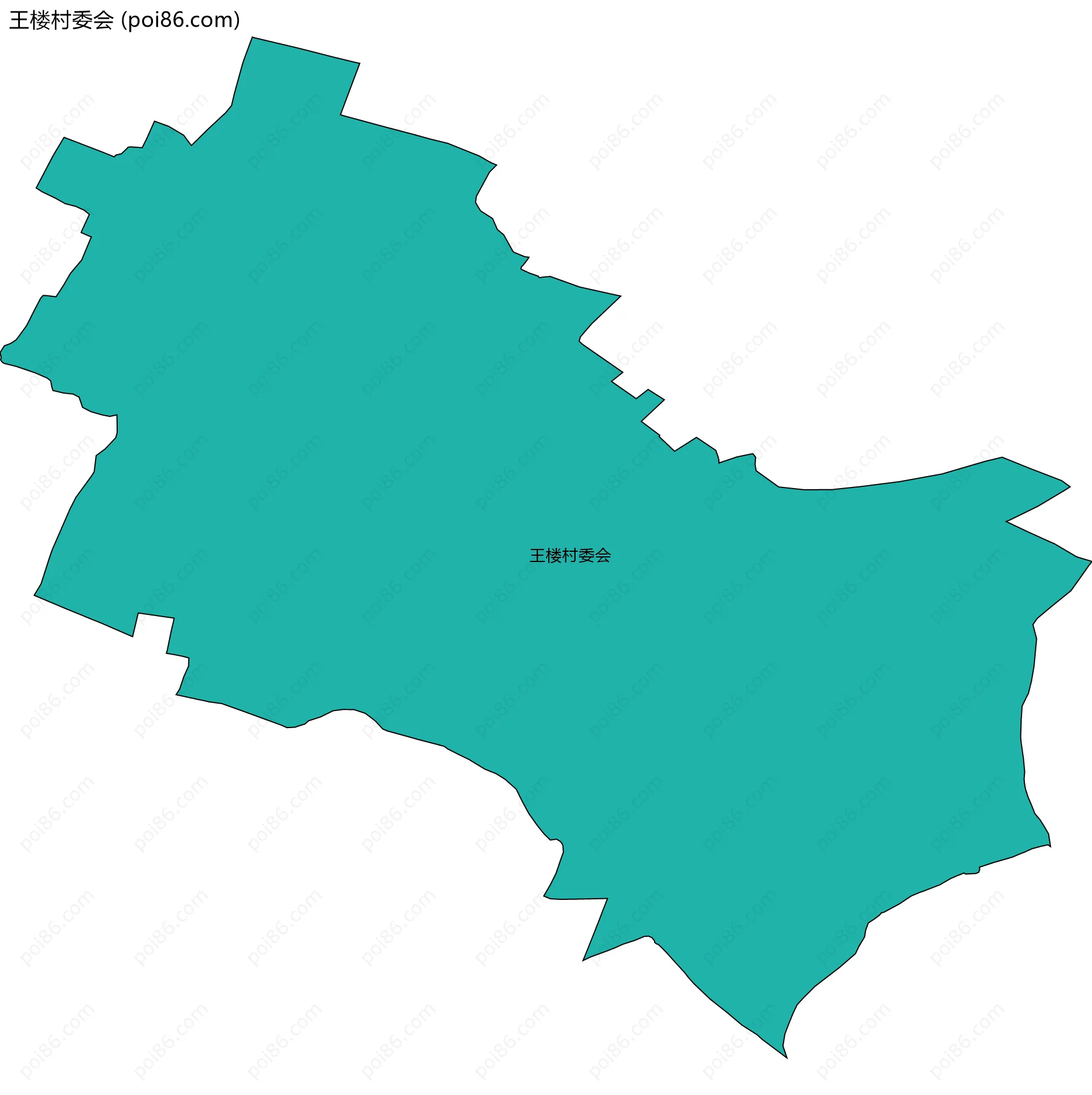 王楼村委会边界地图