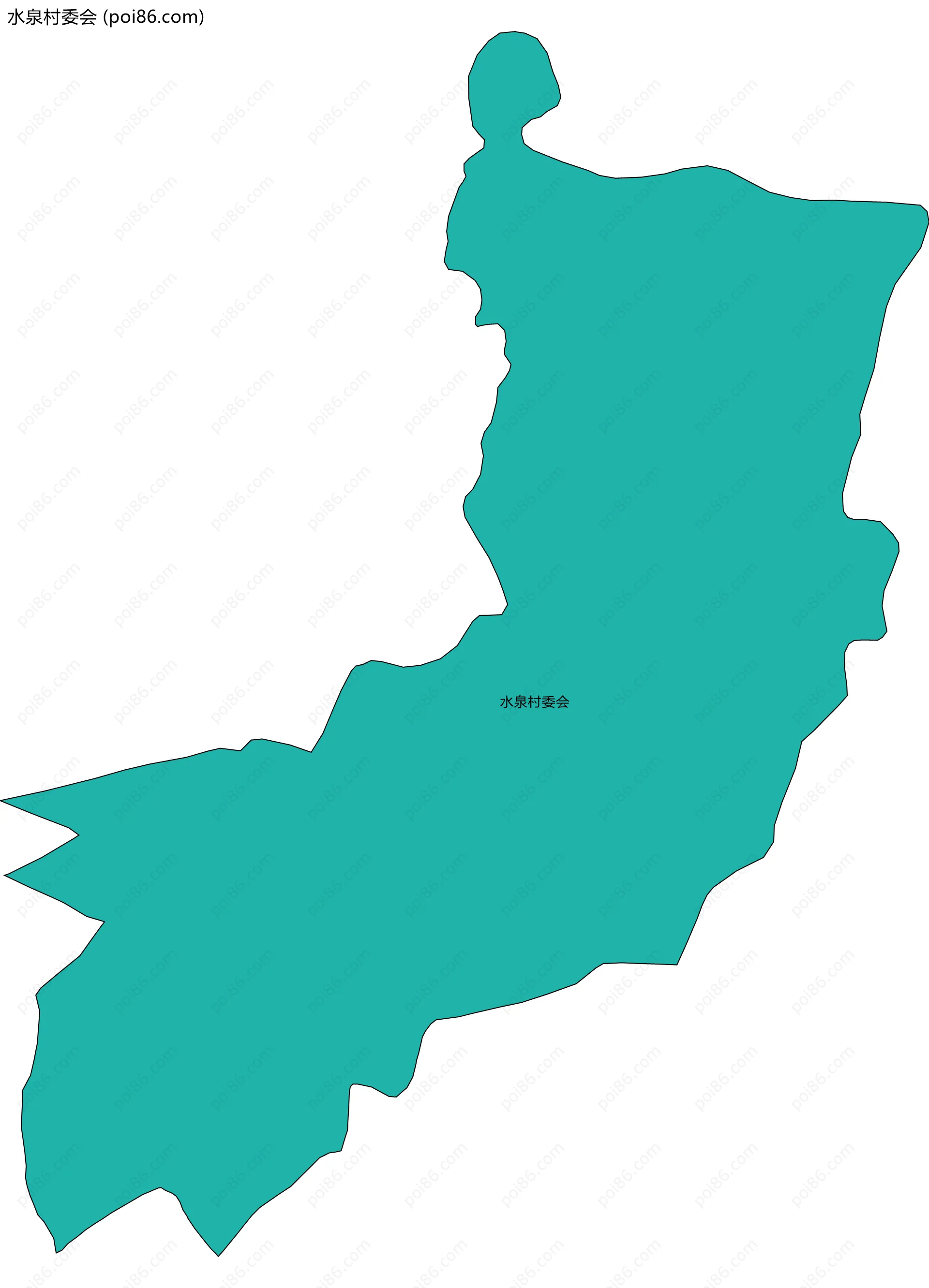 水泉村委会边界地图