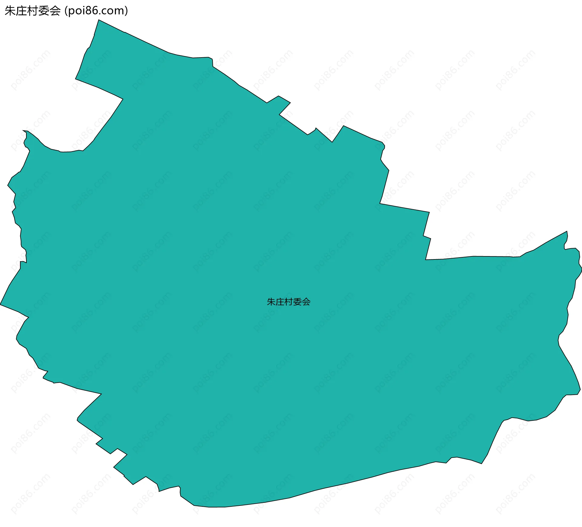 朱庄村委会边界地图