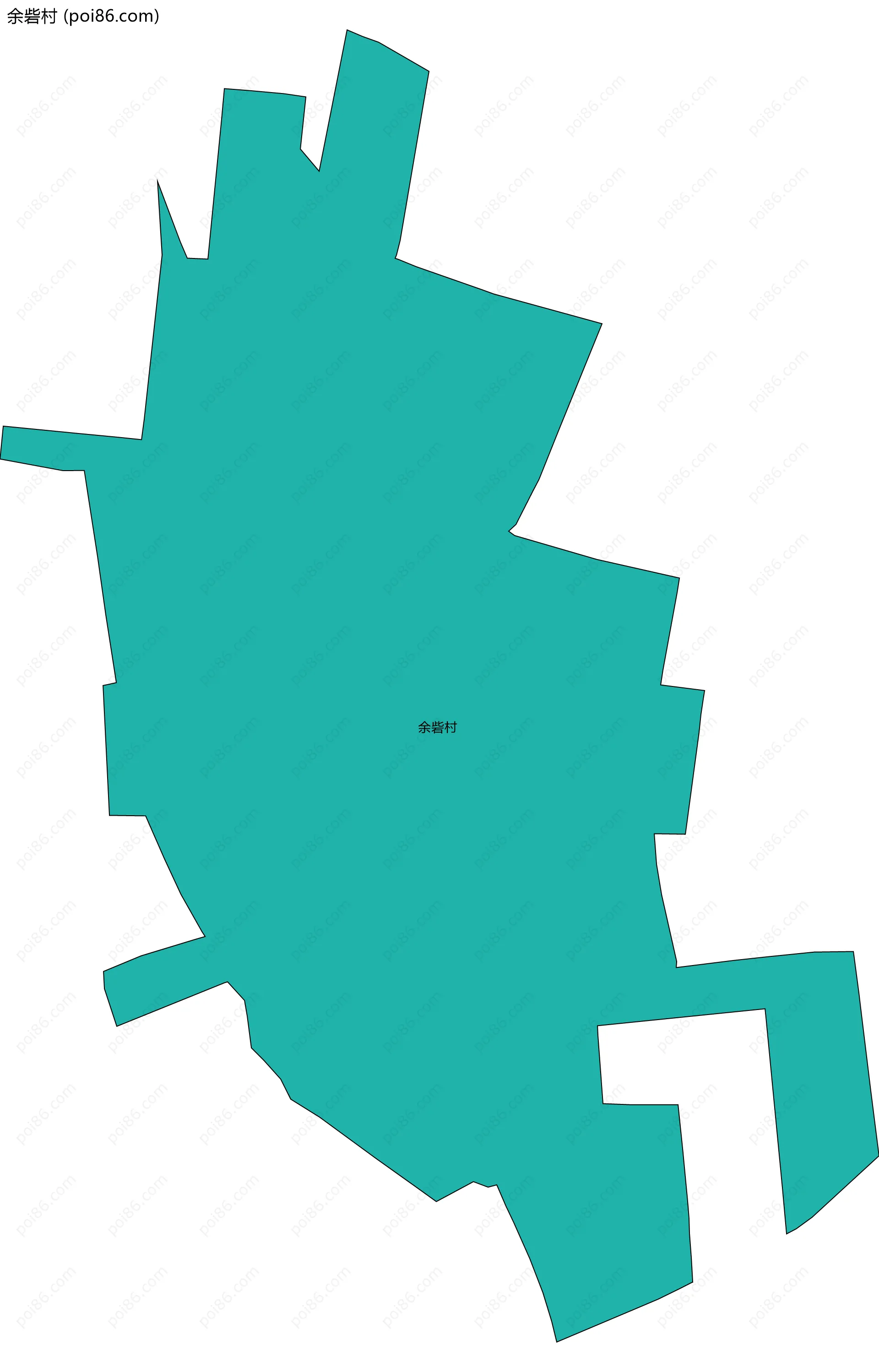 余砦村边界地图