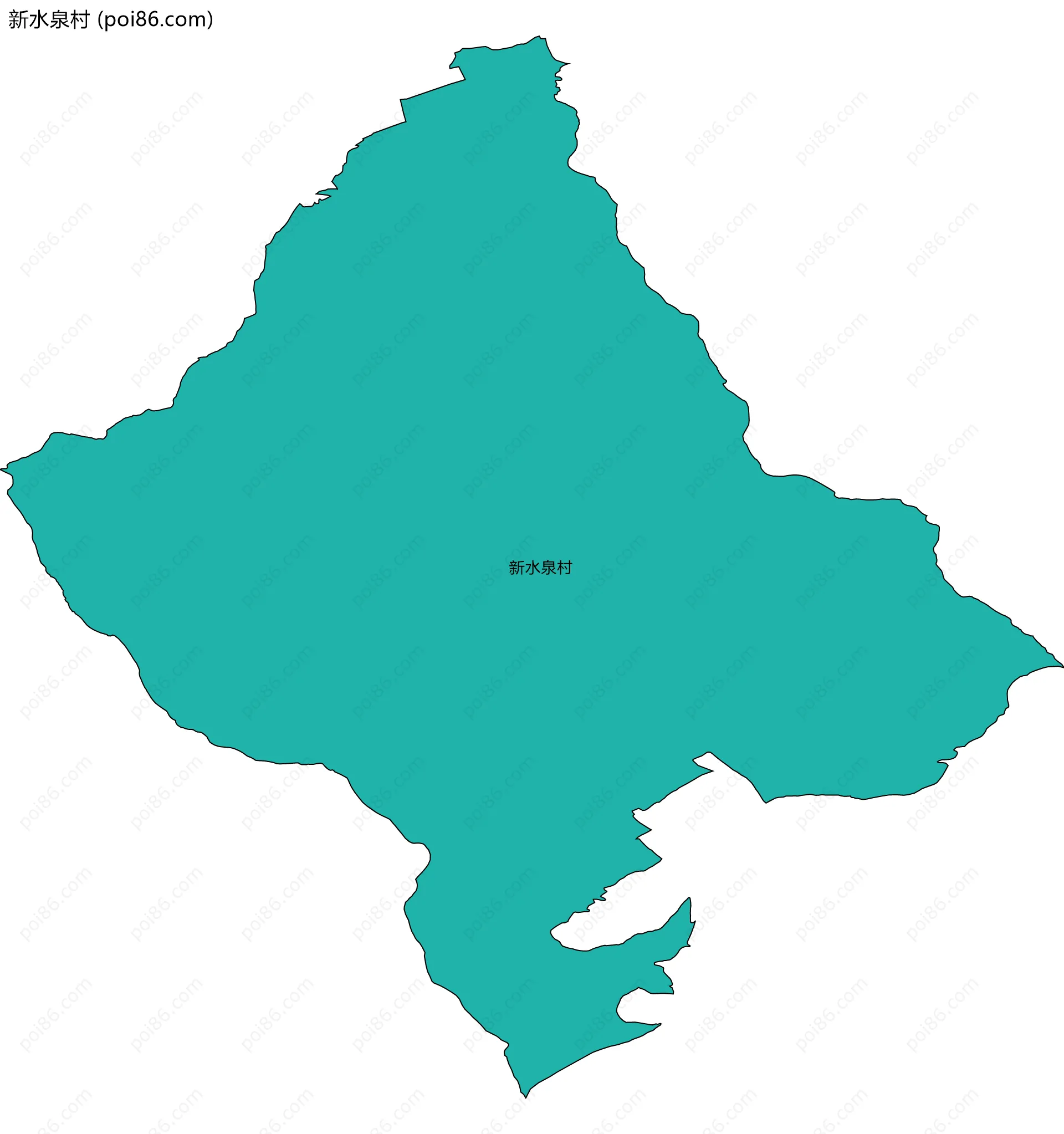 新水泉村边界地图