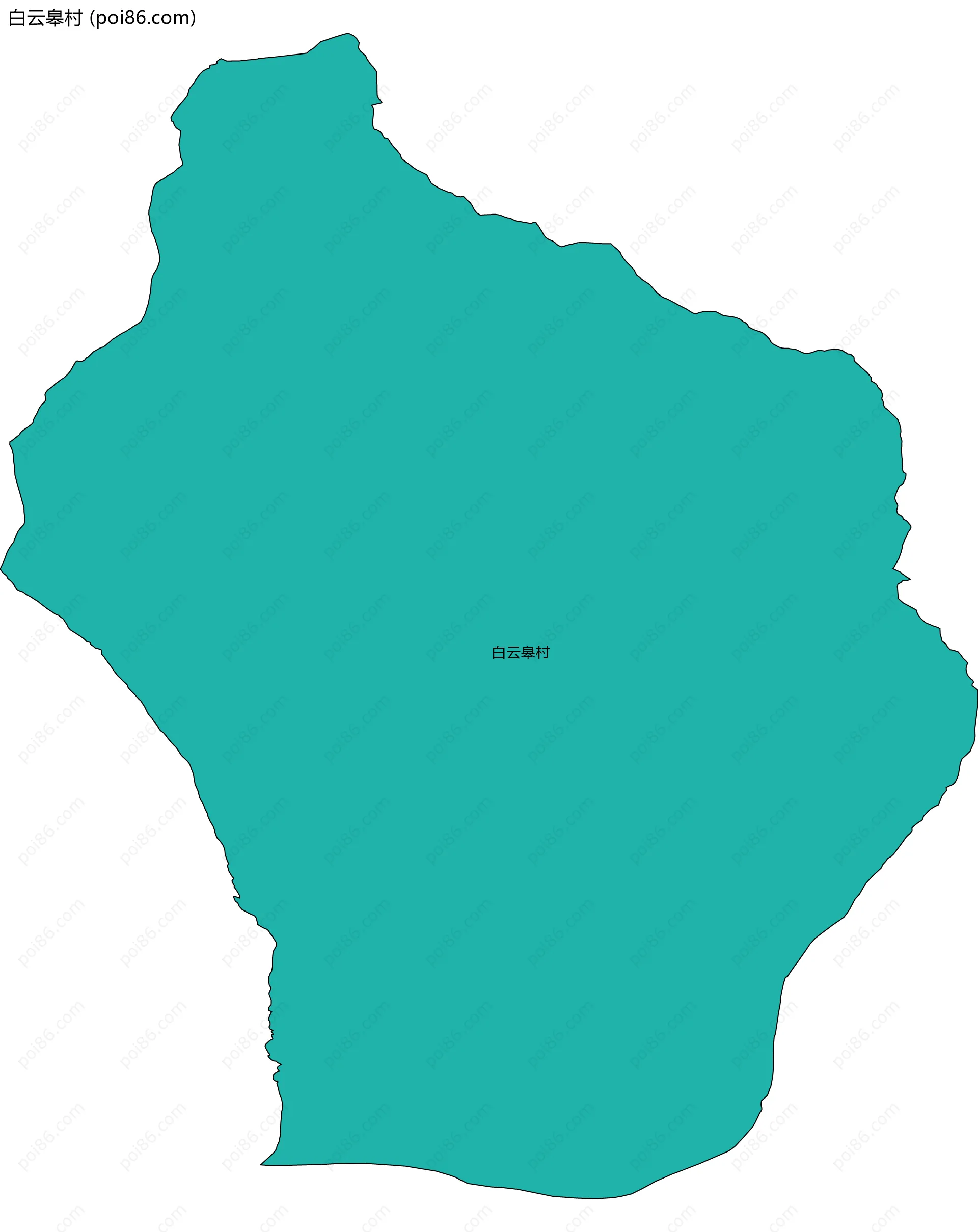 白云皋村边界地图