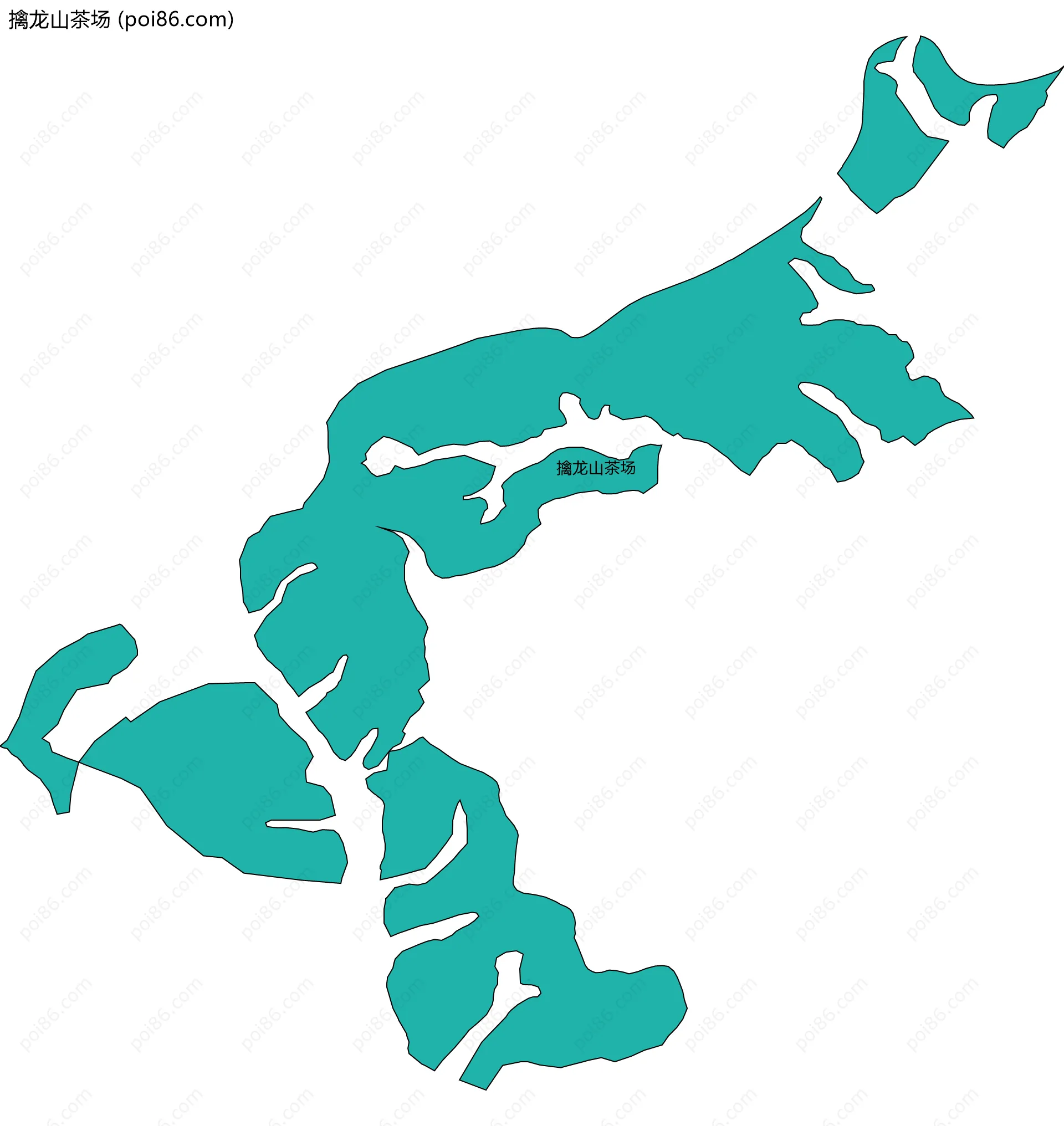 擒龙山茶场边界地图