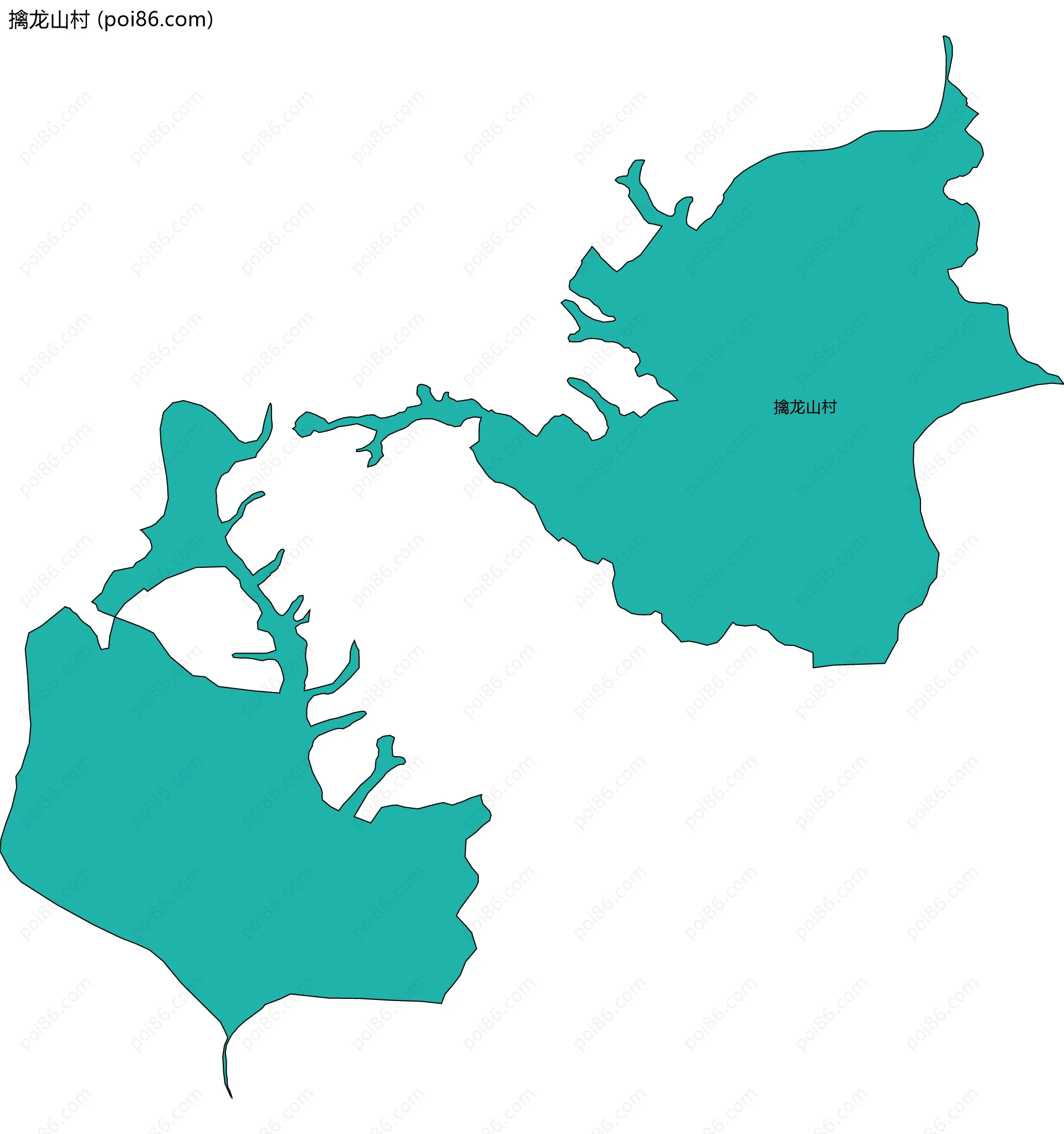 擒龙山村边界地图