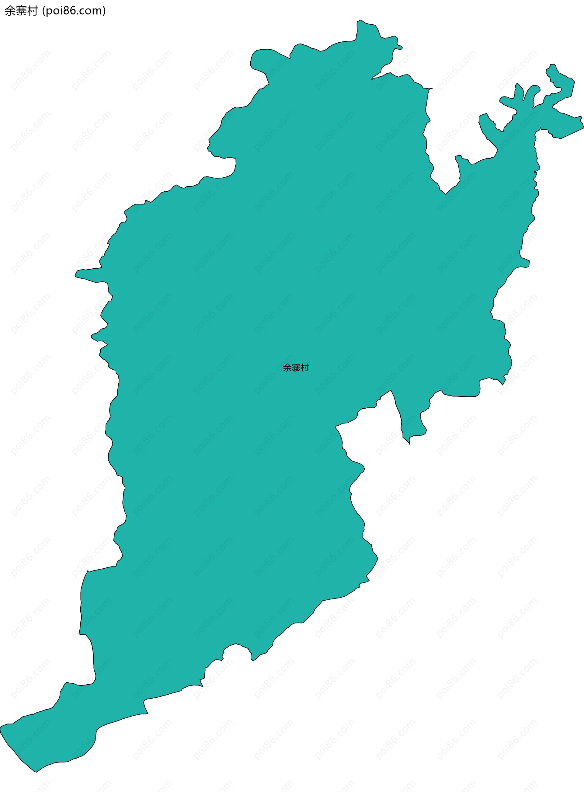余寨村边界地图