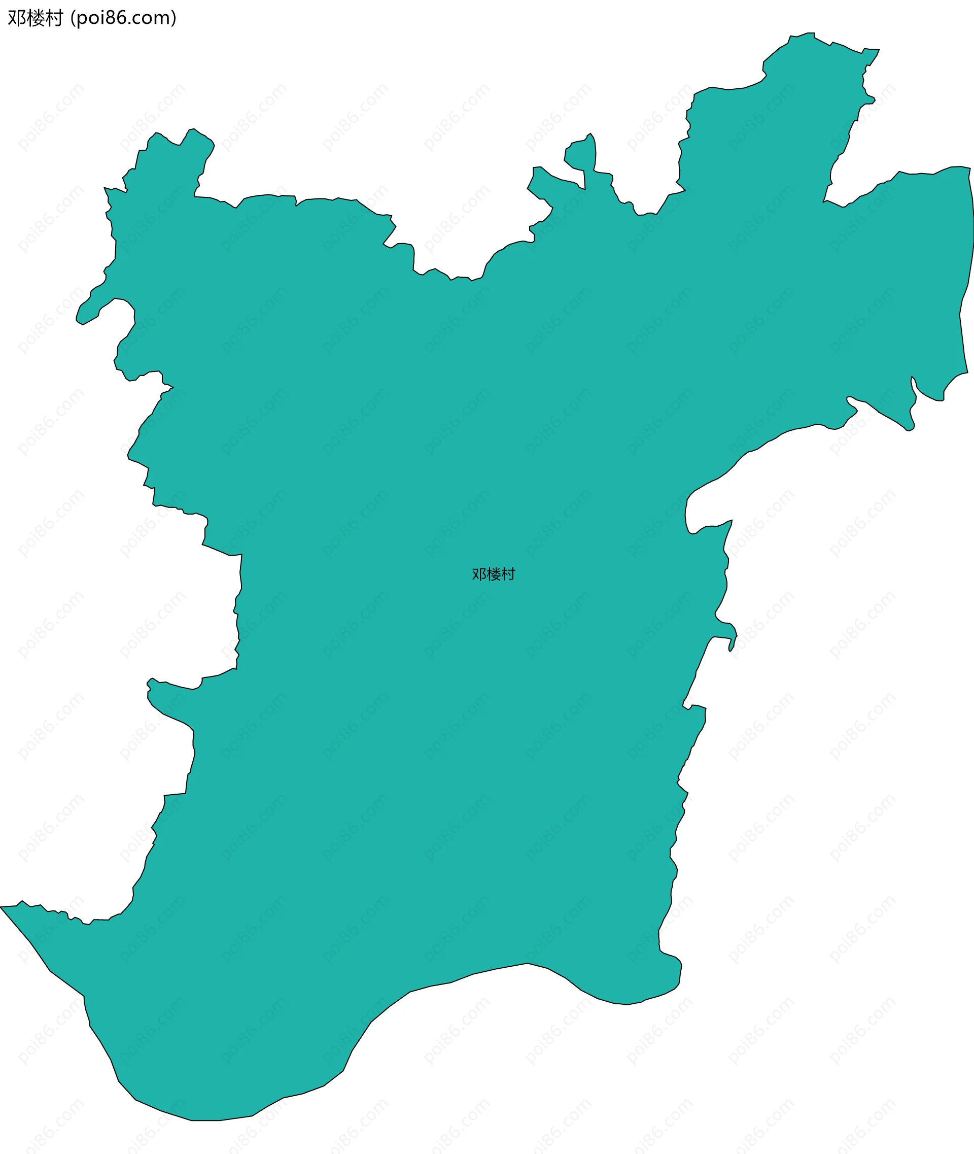 邓楼村边界地图