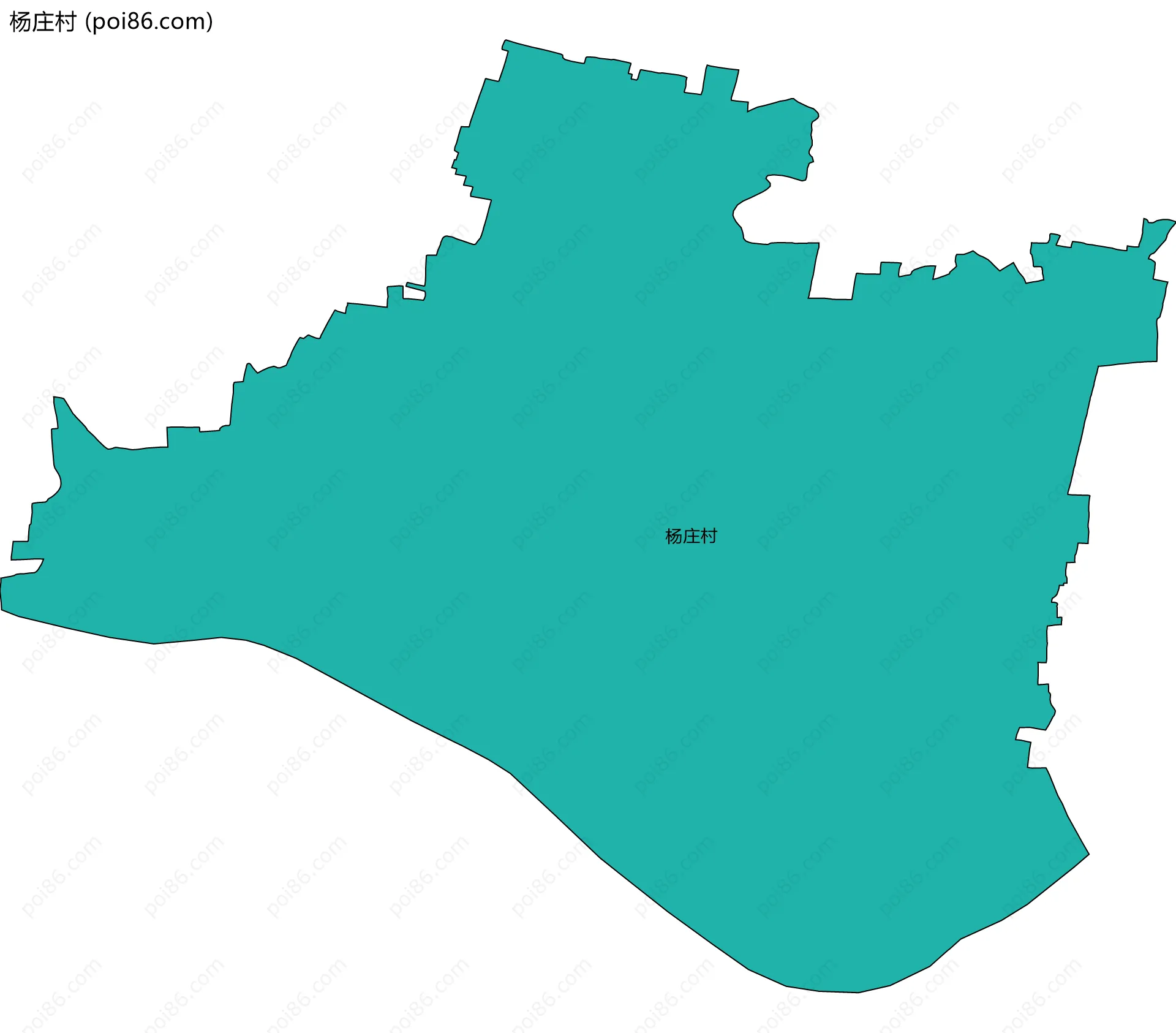 杨庄村边界地图