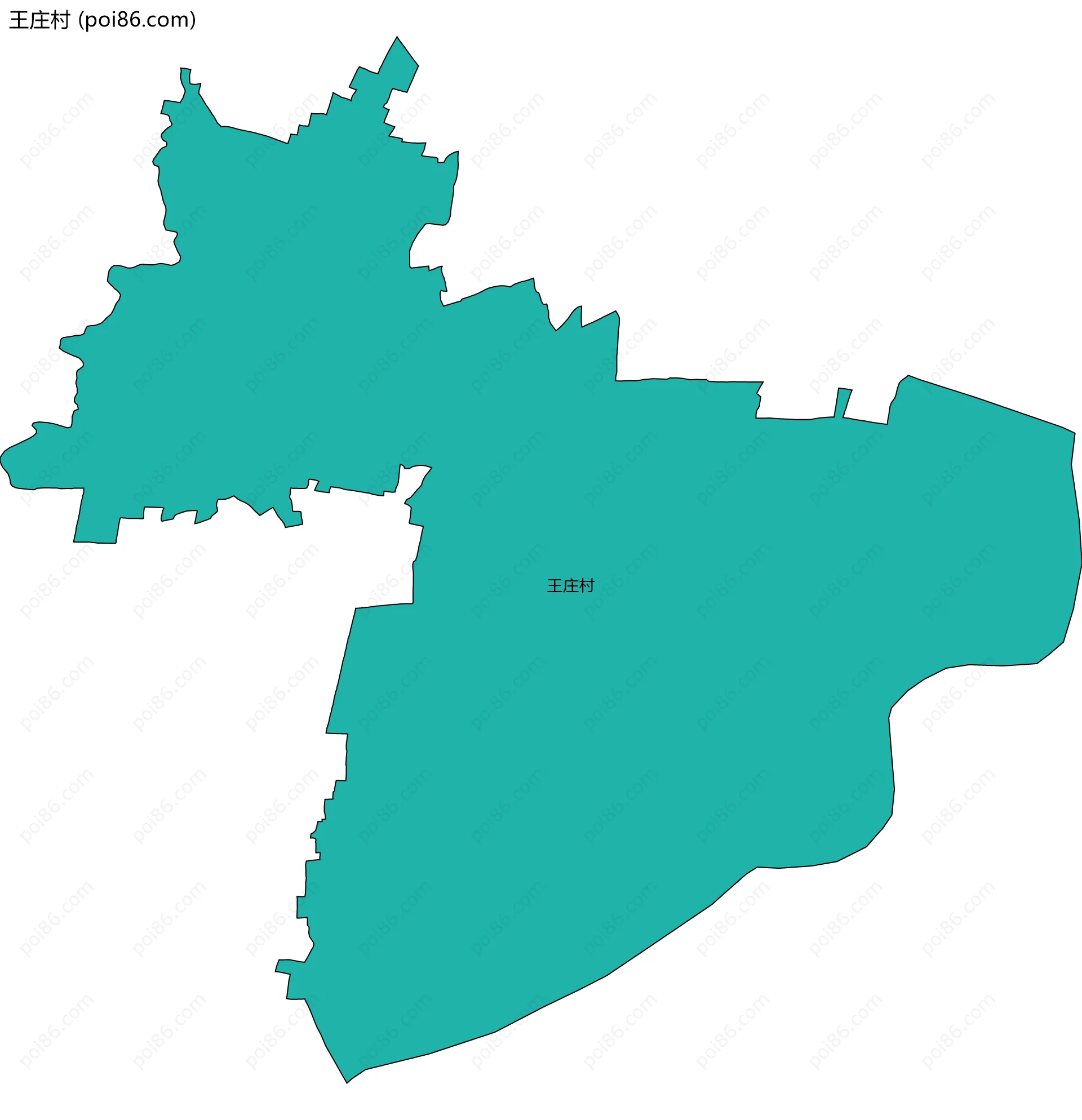 王庄村边界地图