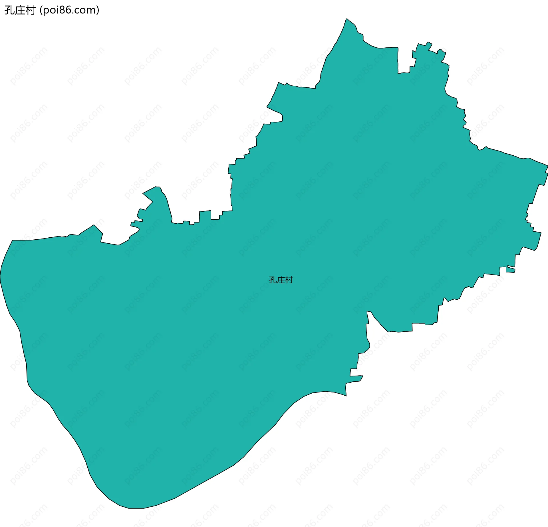 孔庄村边界地图