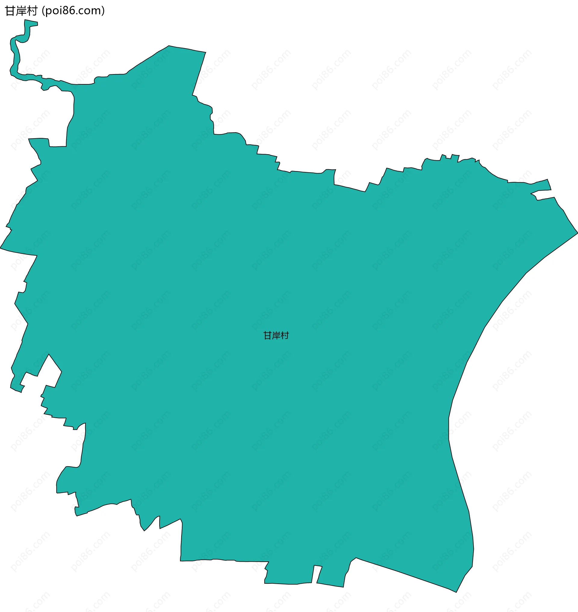 甘岸村边界地图