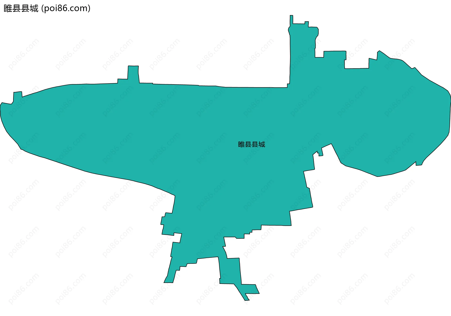 睢县县城边界地图