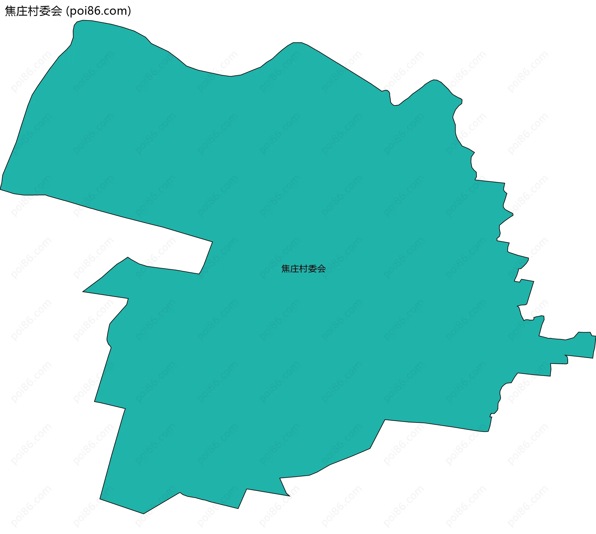 焦庄村委会边界地图