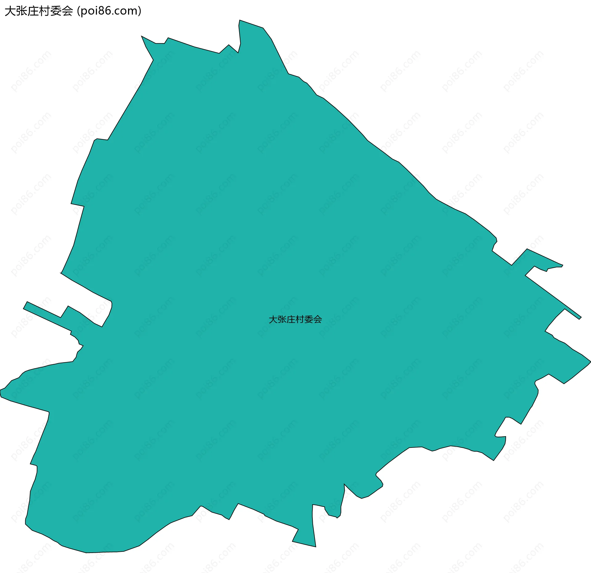 大张庄村委会边界地图