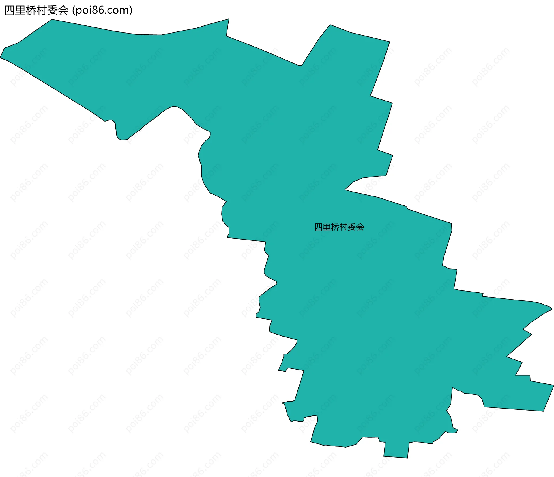 四里桥村委会边界地图