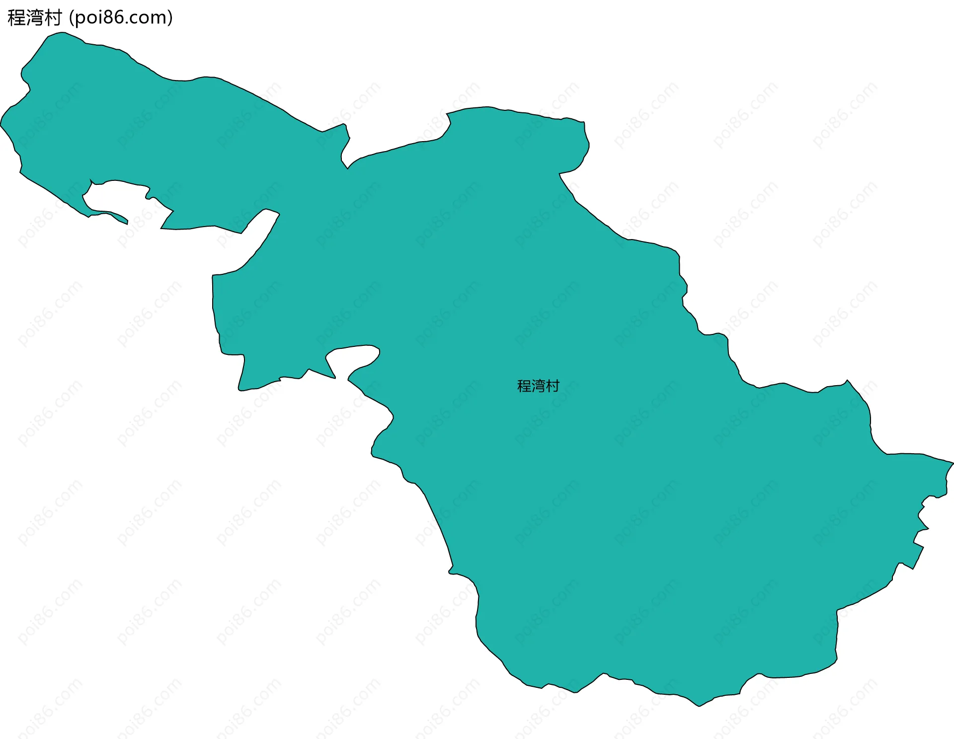 程湾村边界地图