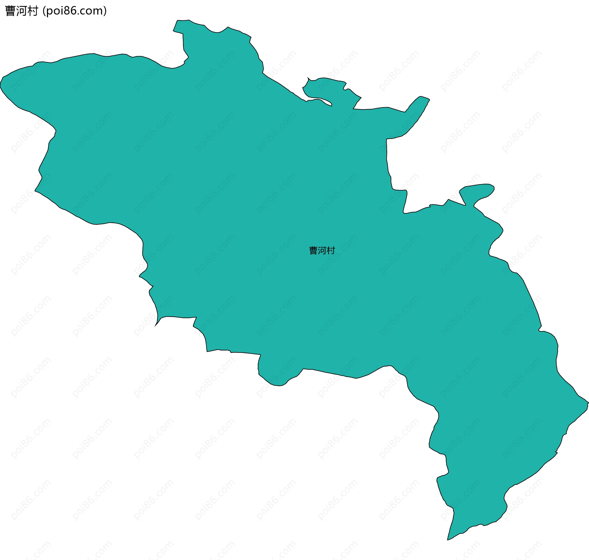 曹河村边界地图