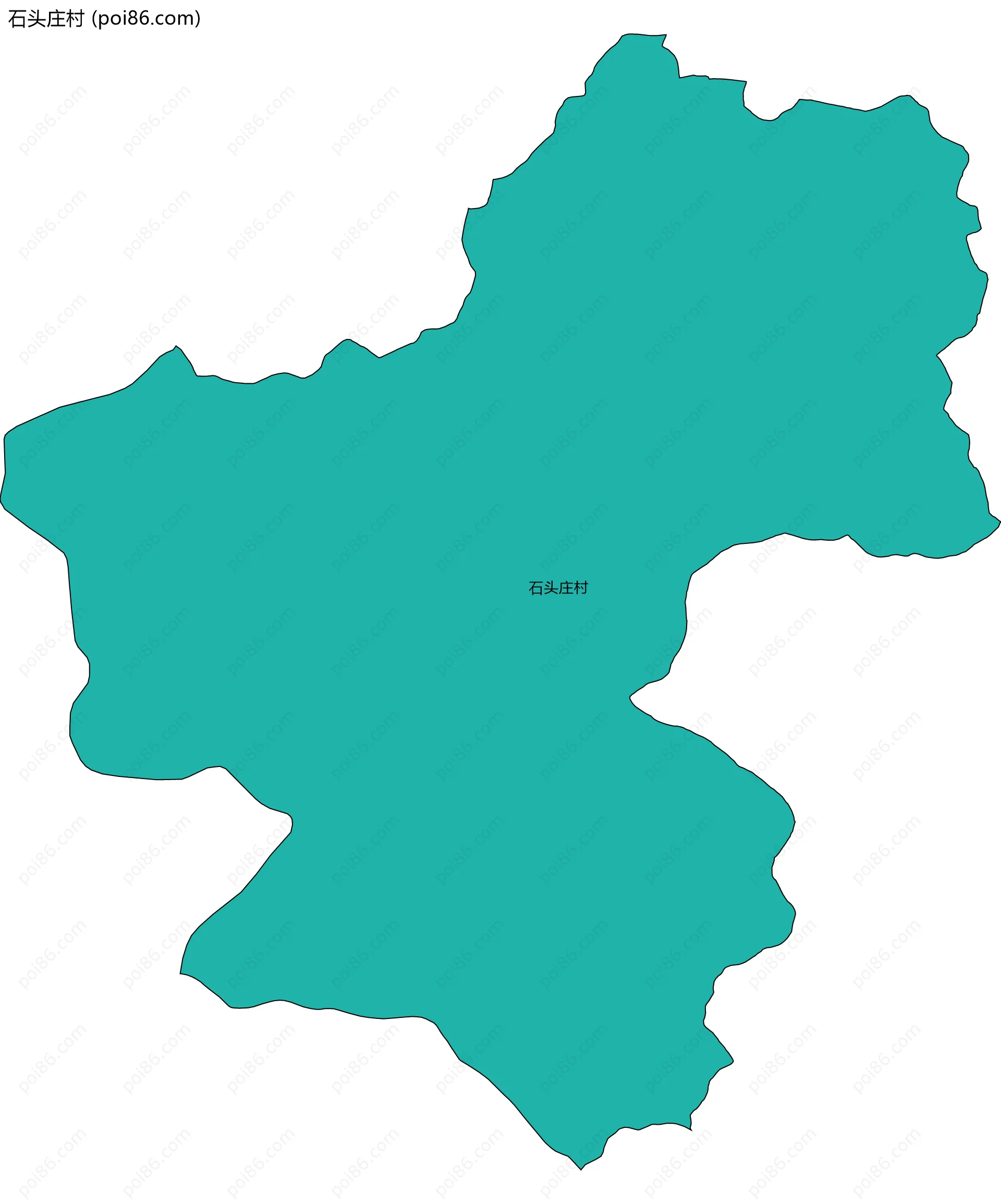 石头庄村边界地图