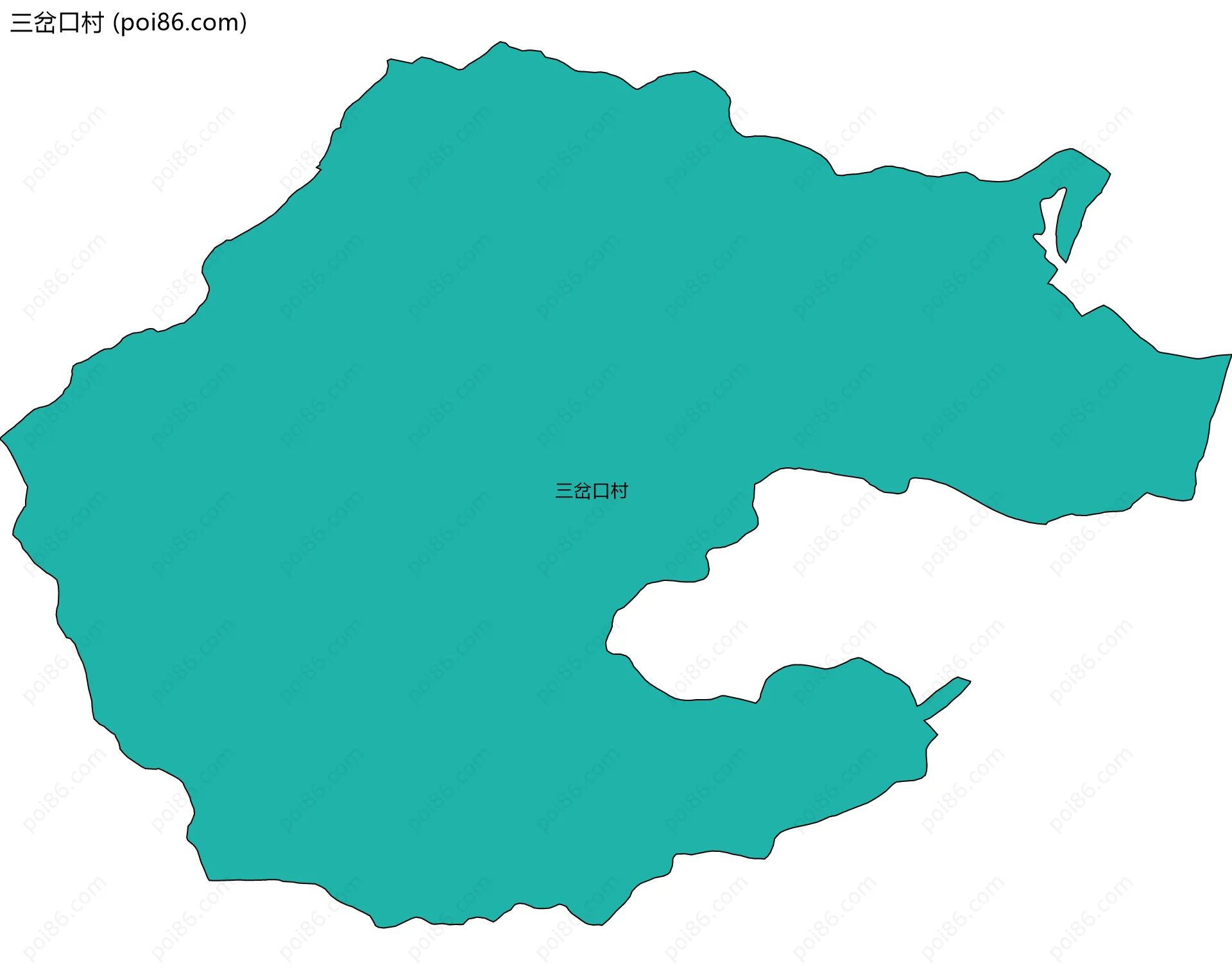 三岔口村边界地图