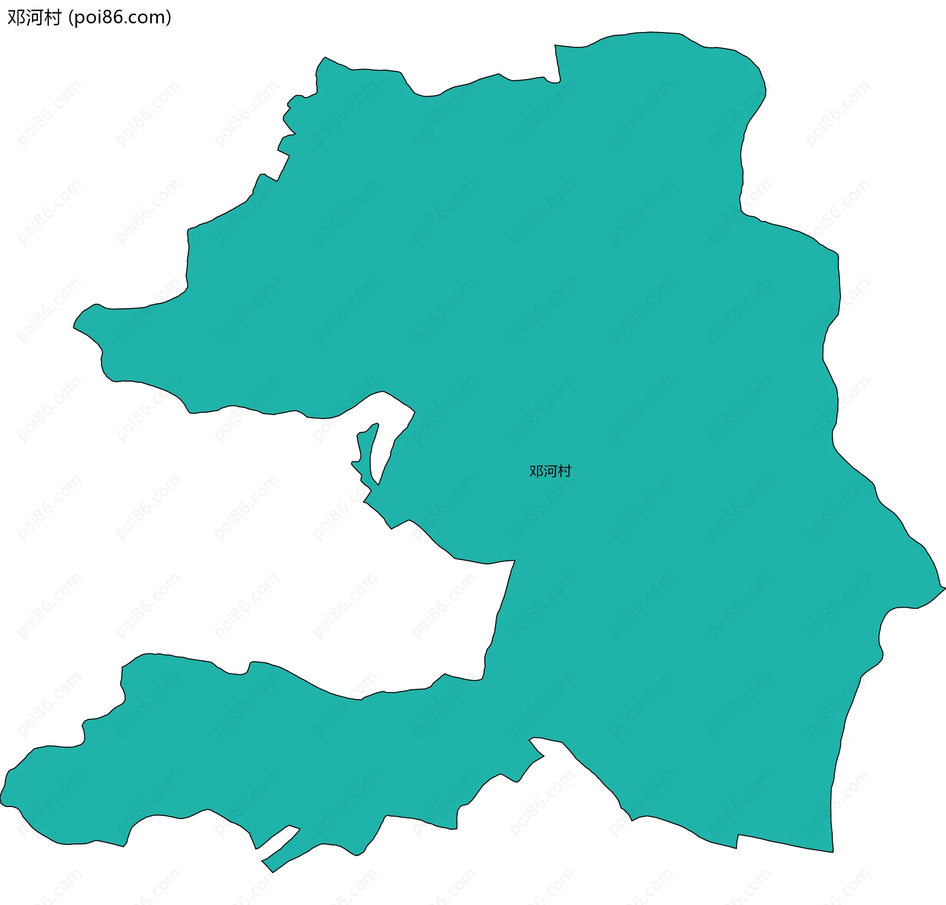 邓河村边界地图