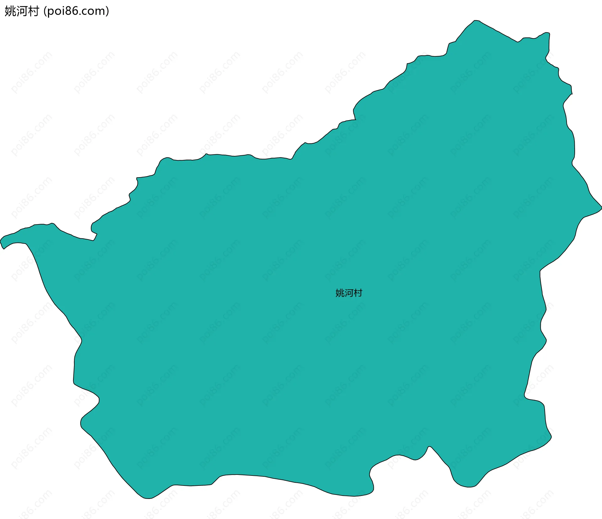 姚河村边界地图