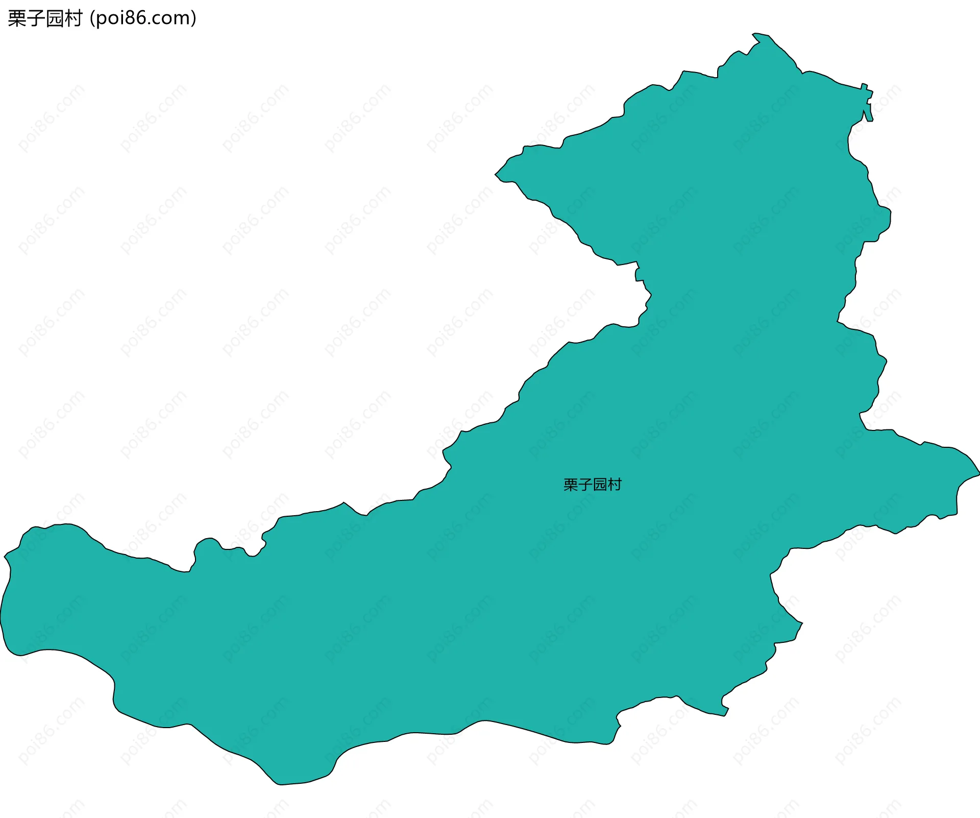 栗子园村边界地图