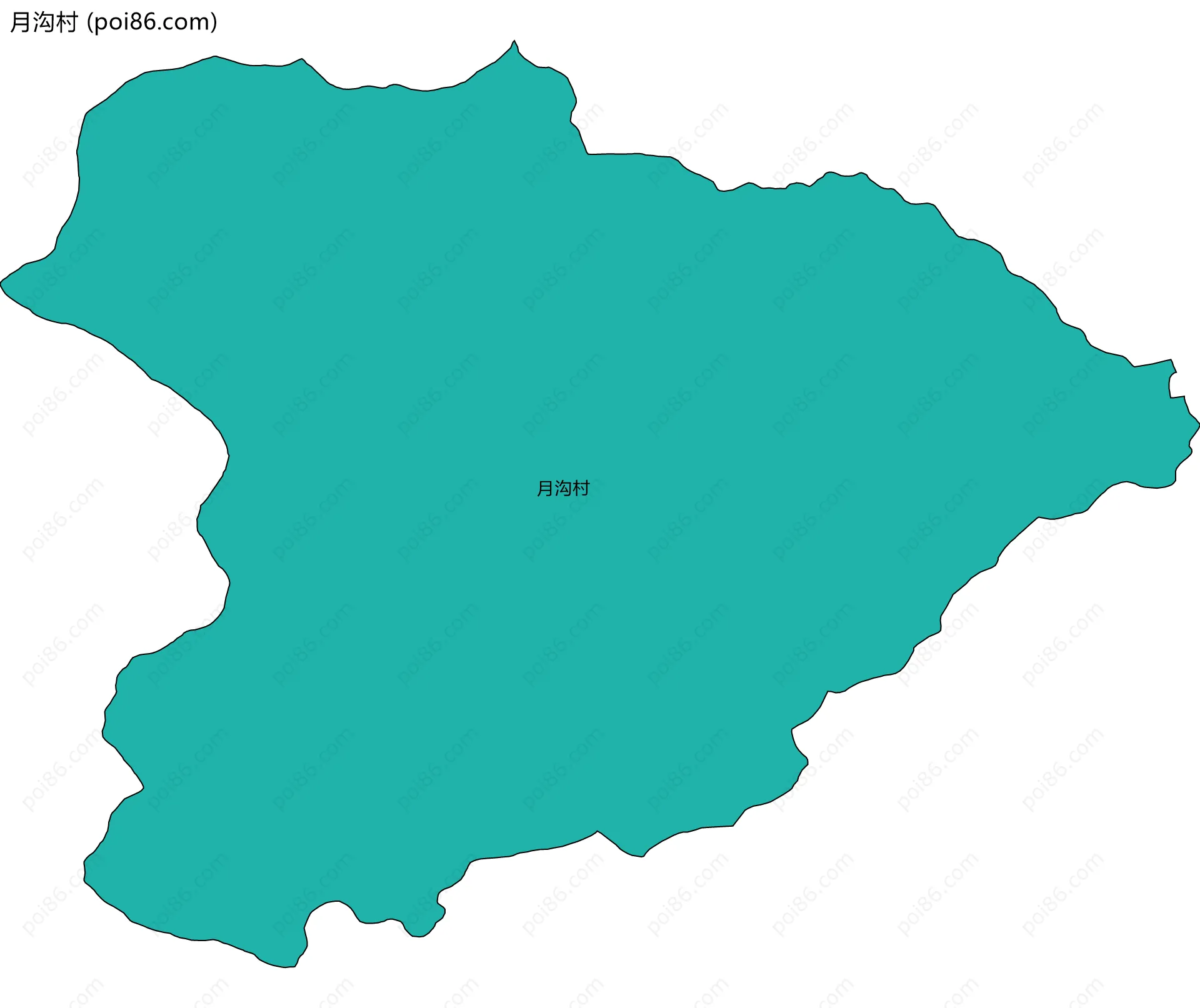 月沟村边界地图