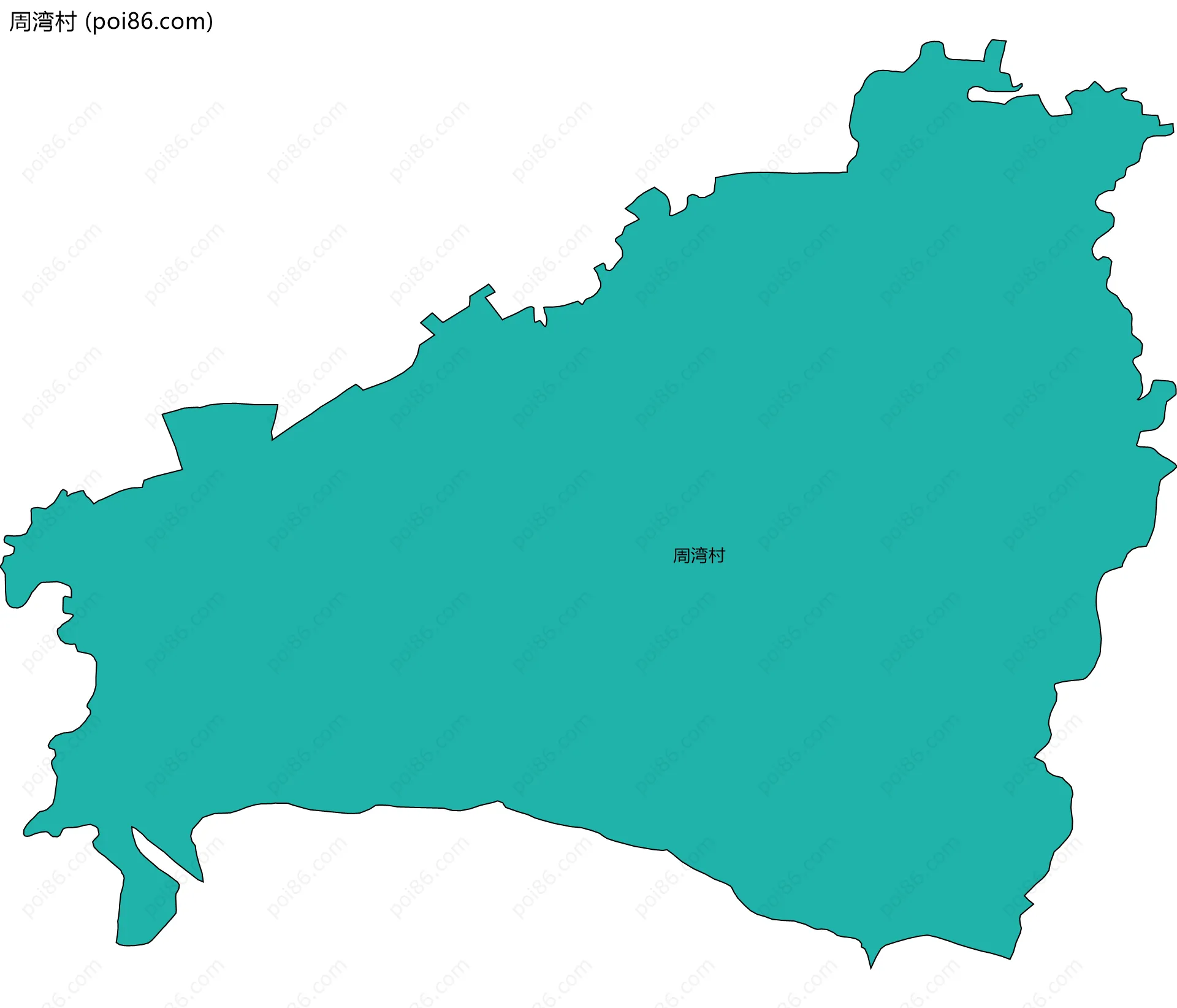 周湾村边界地图