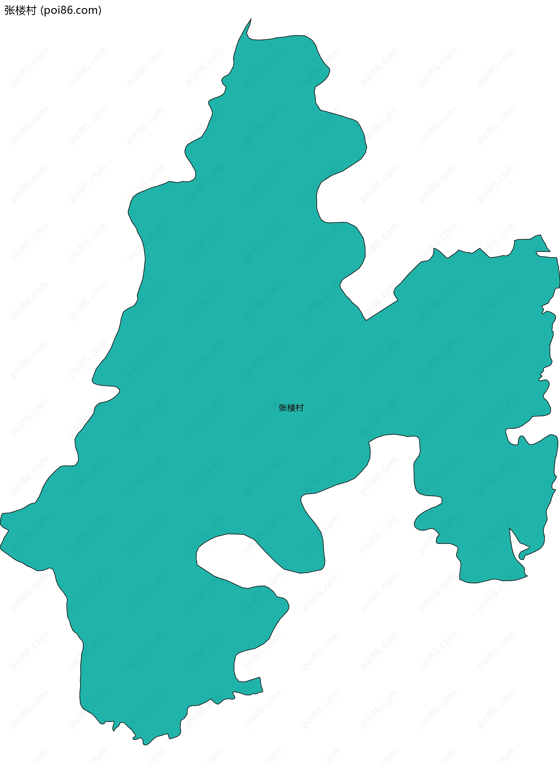 张楼村边界地图