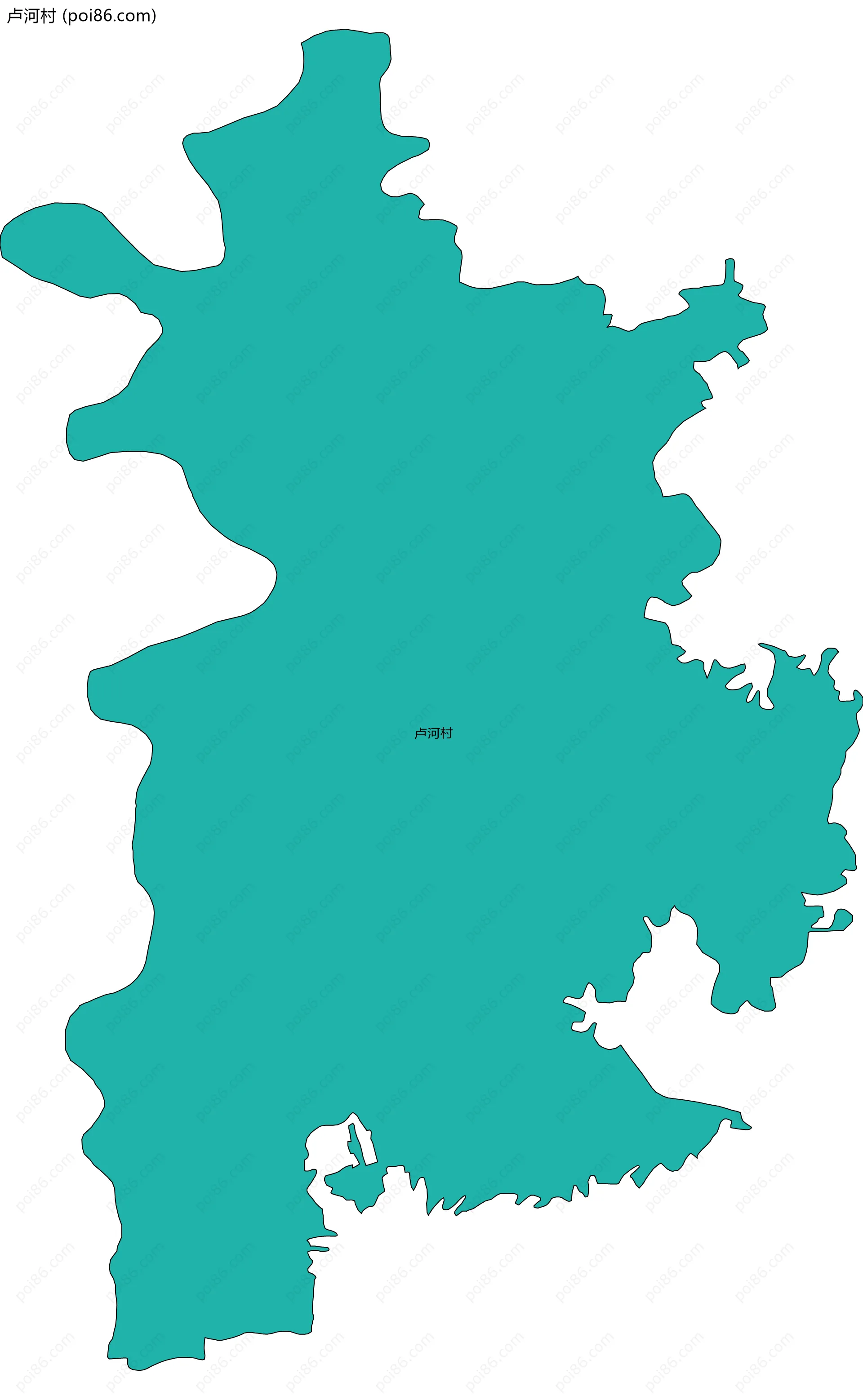 卢河村边界地图