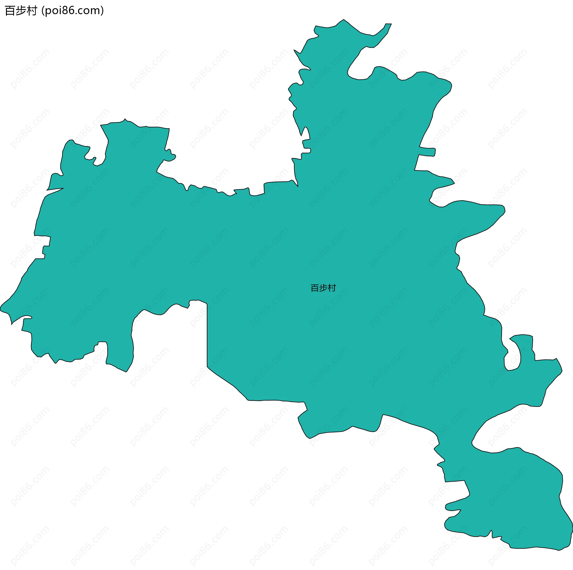 百步村边界地图