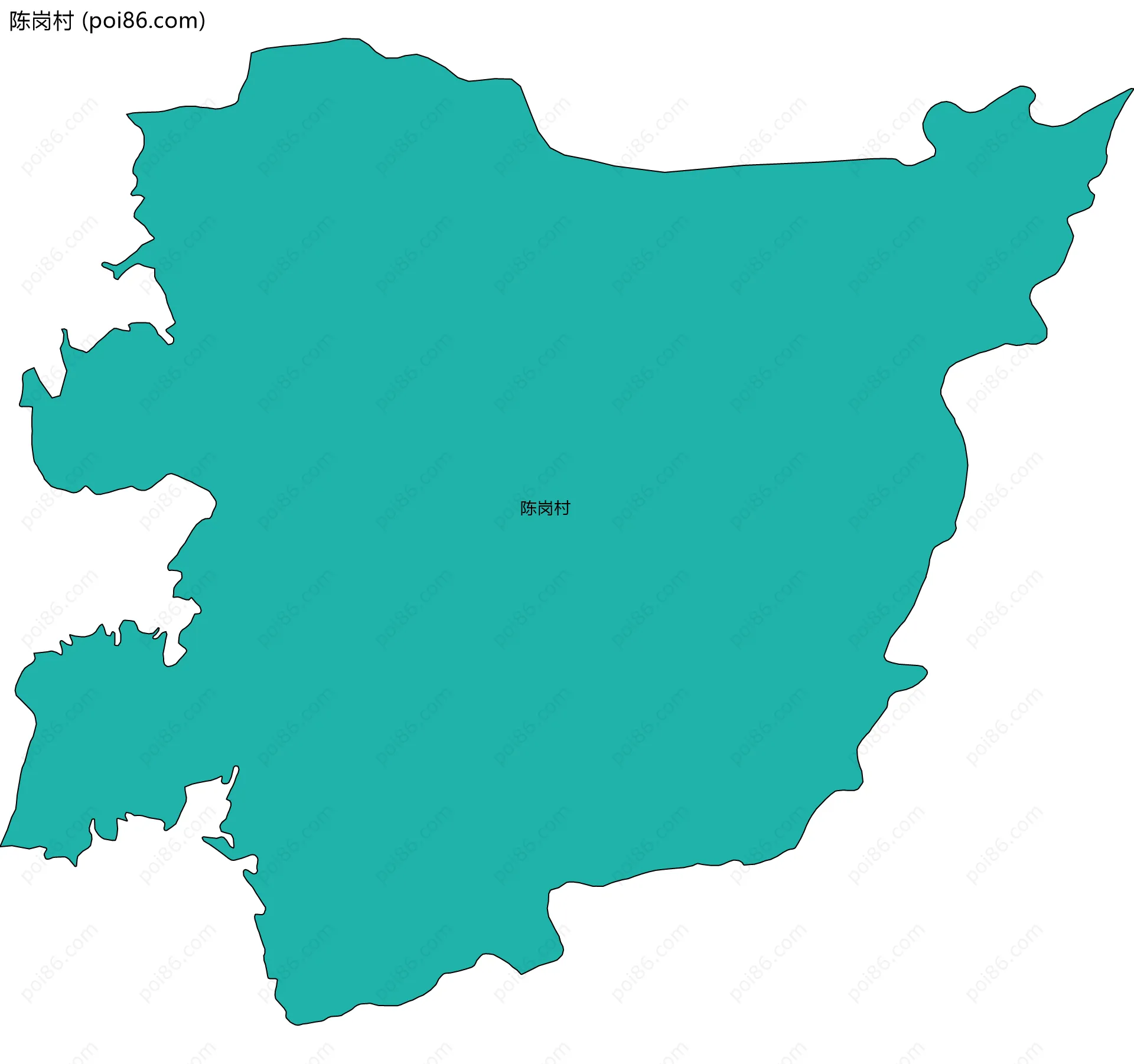 陈岗村边界地图