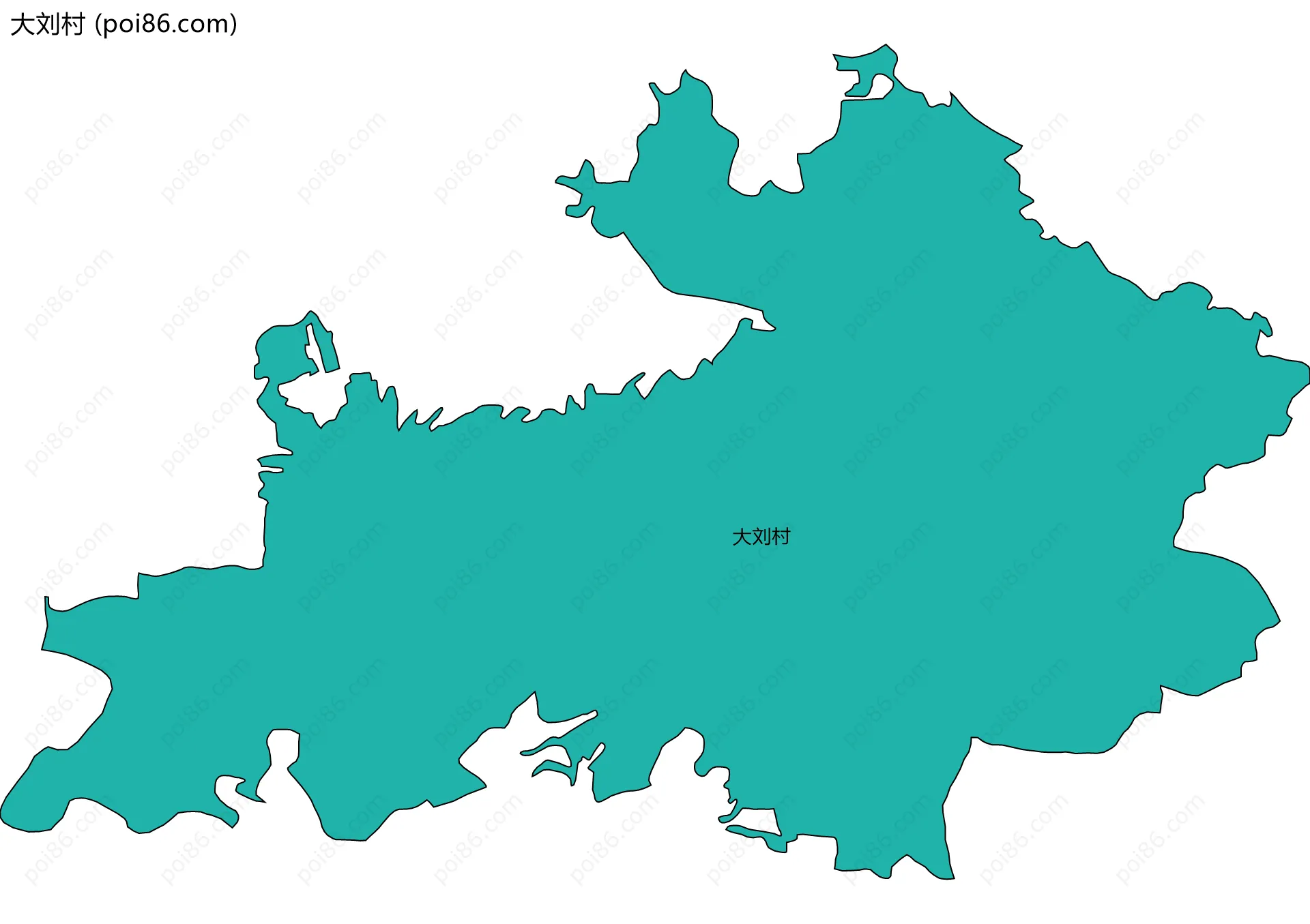 大刘村边界地图