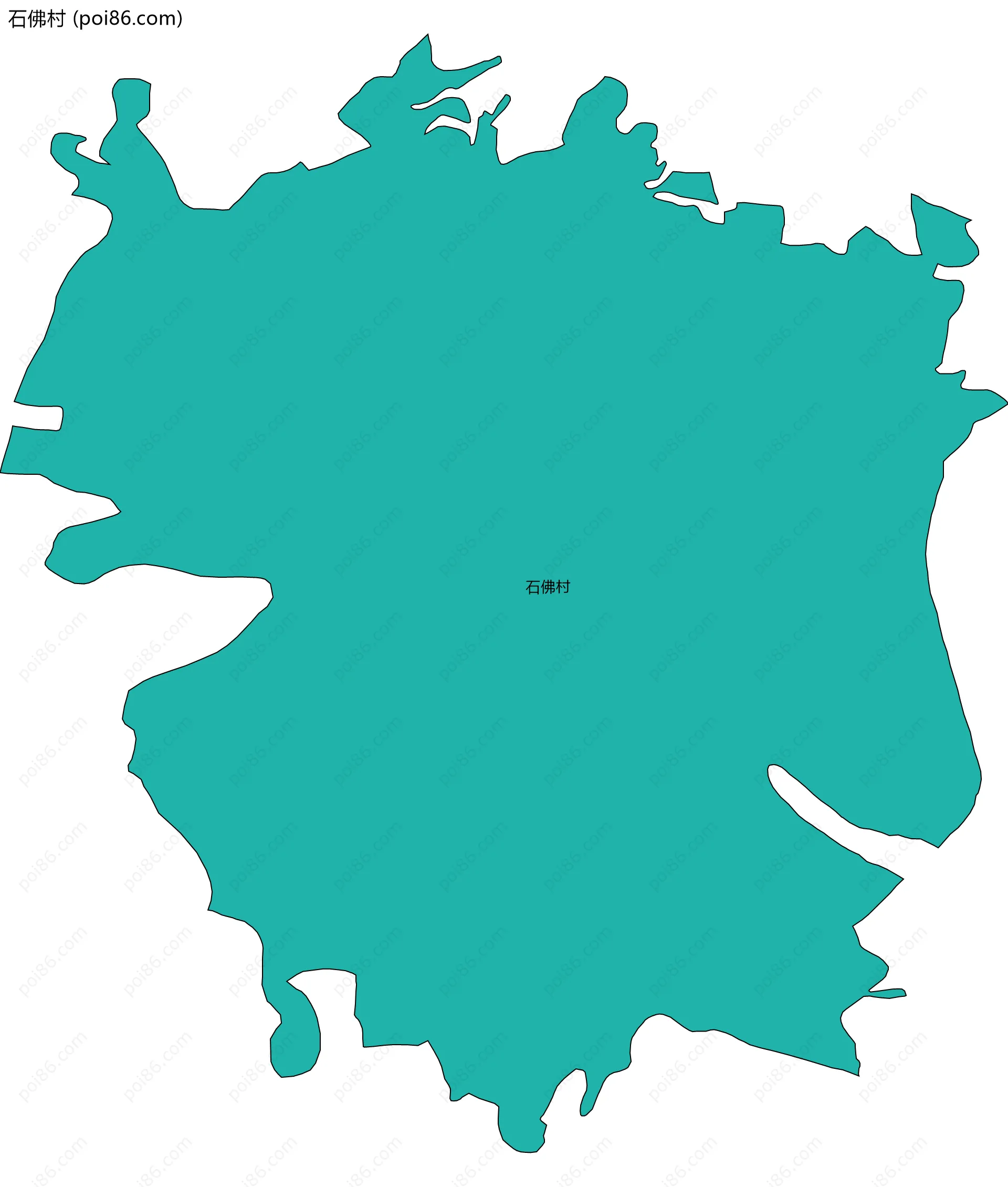 石佛村边界地图