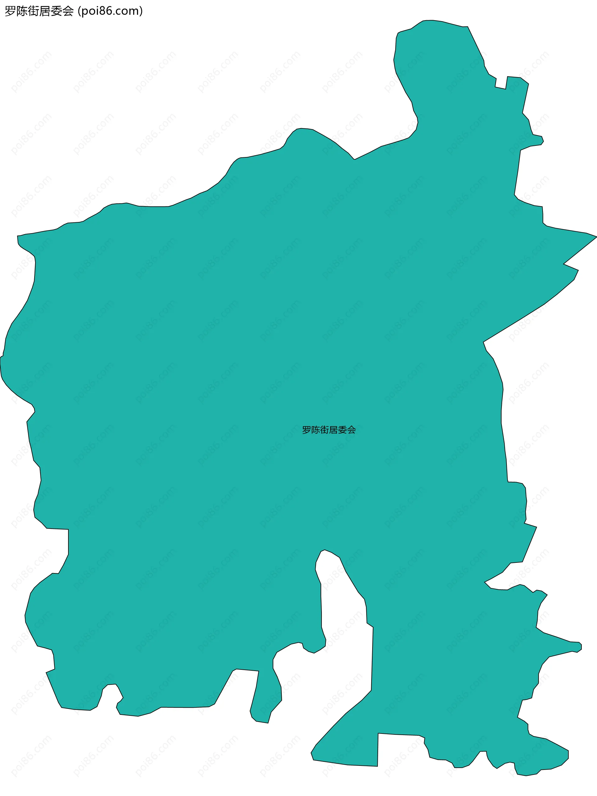 罗陈街居委会边界地图
