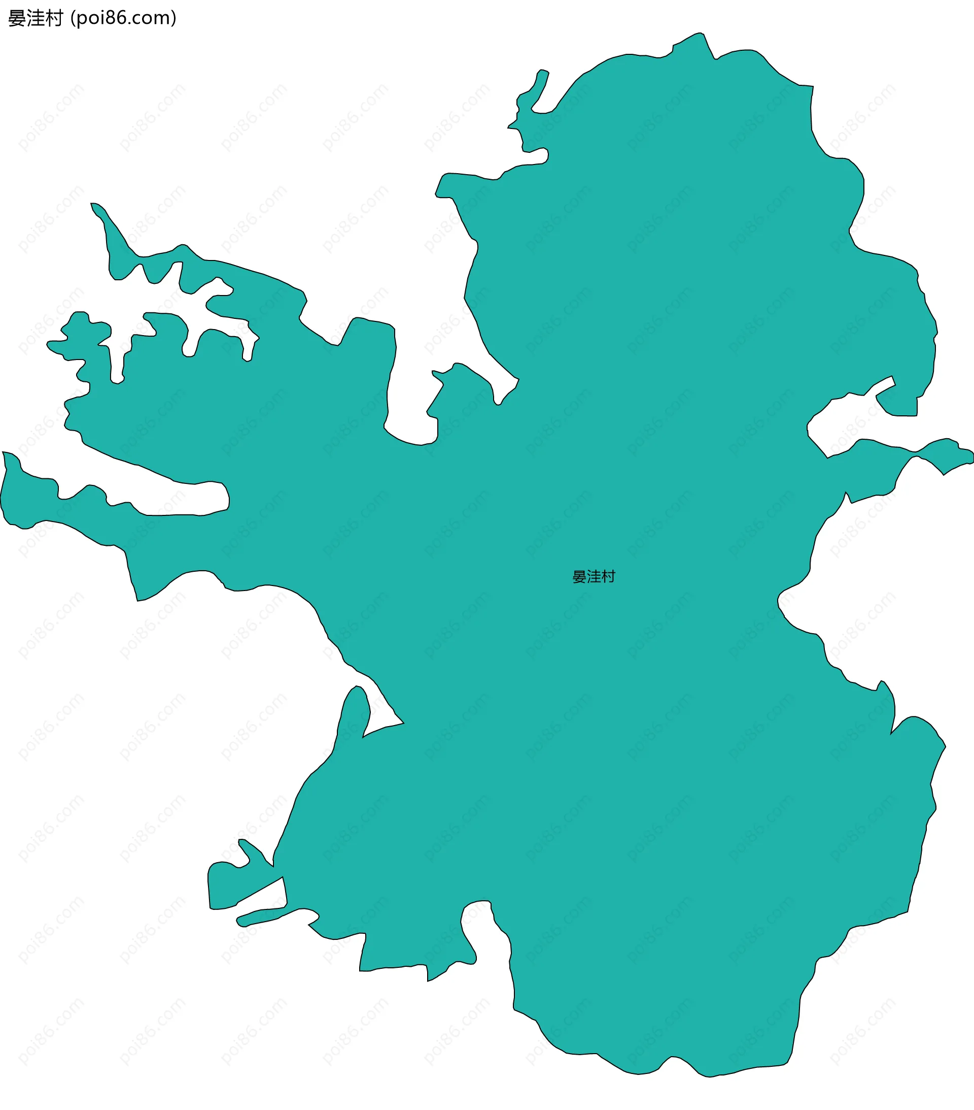 晏洼村边界地图