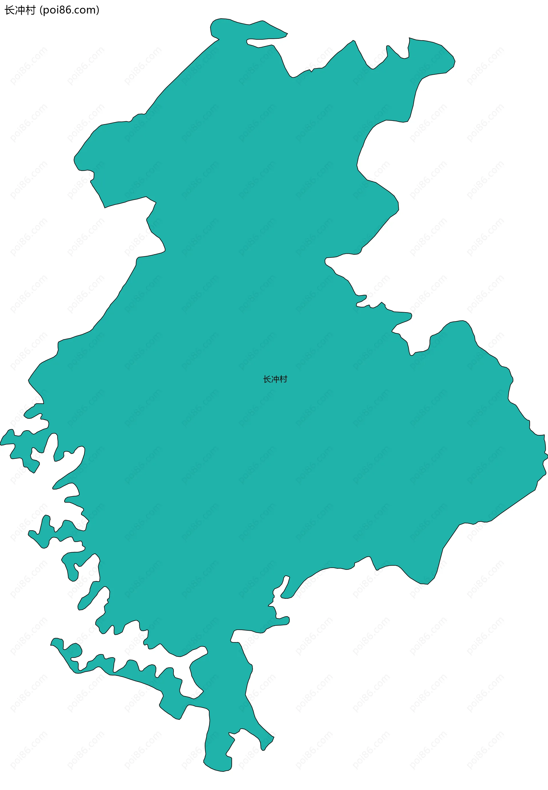 长冲村边界地图