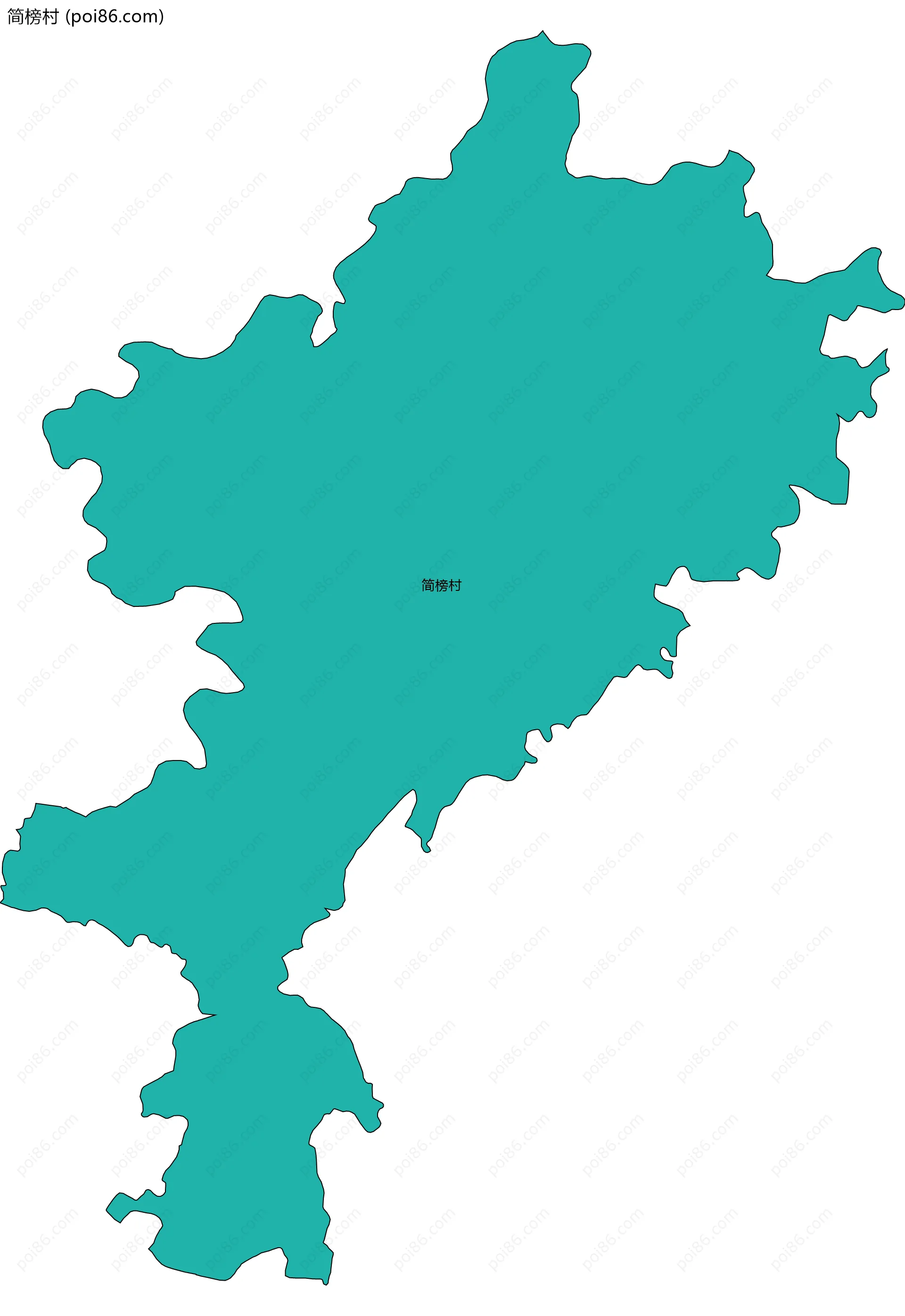 简榜村边界地图