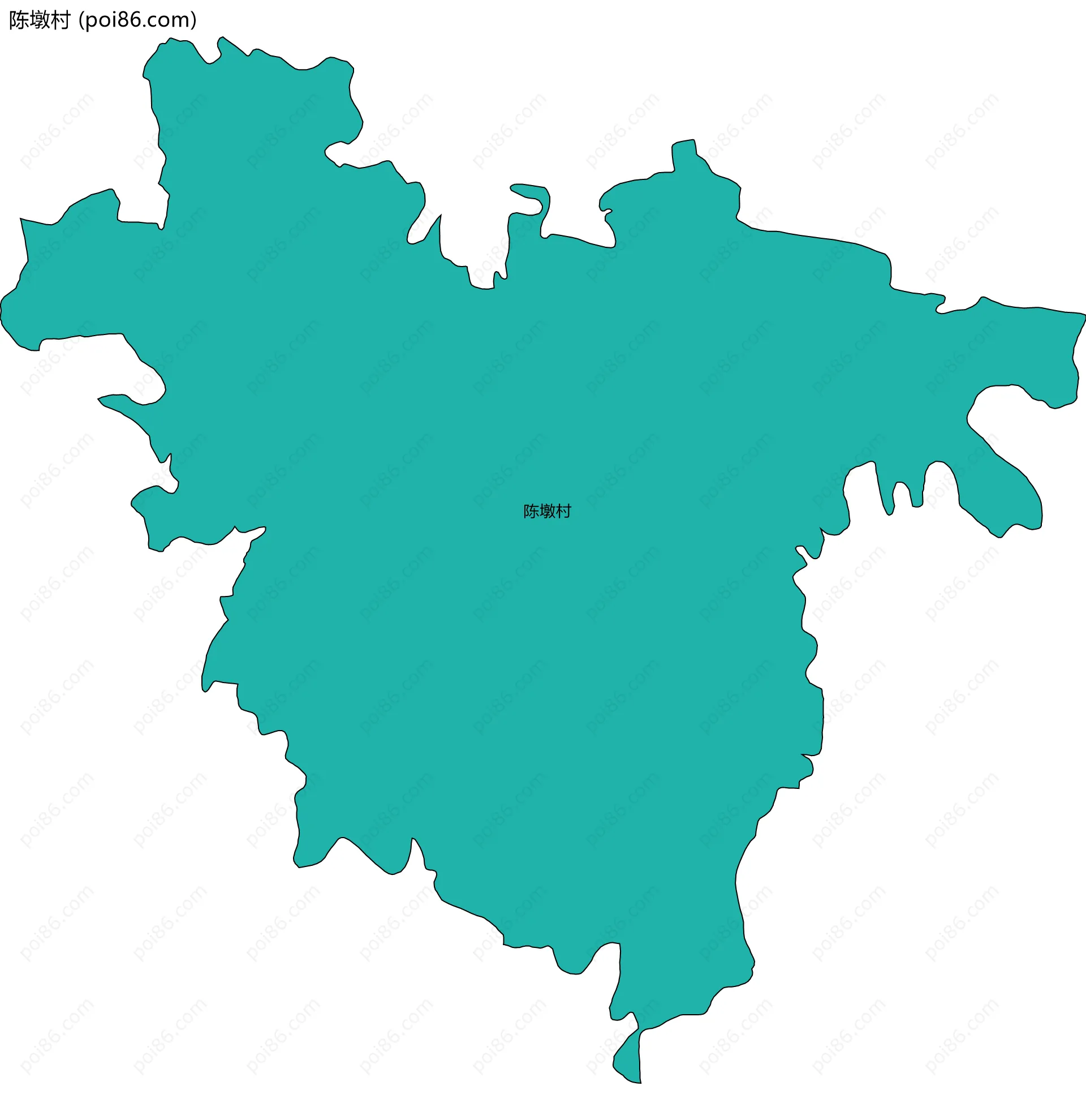 陈墩村边界地图