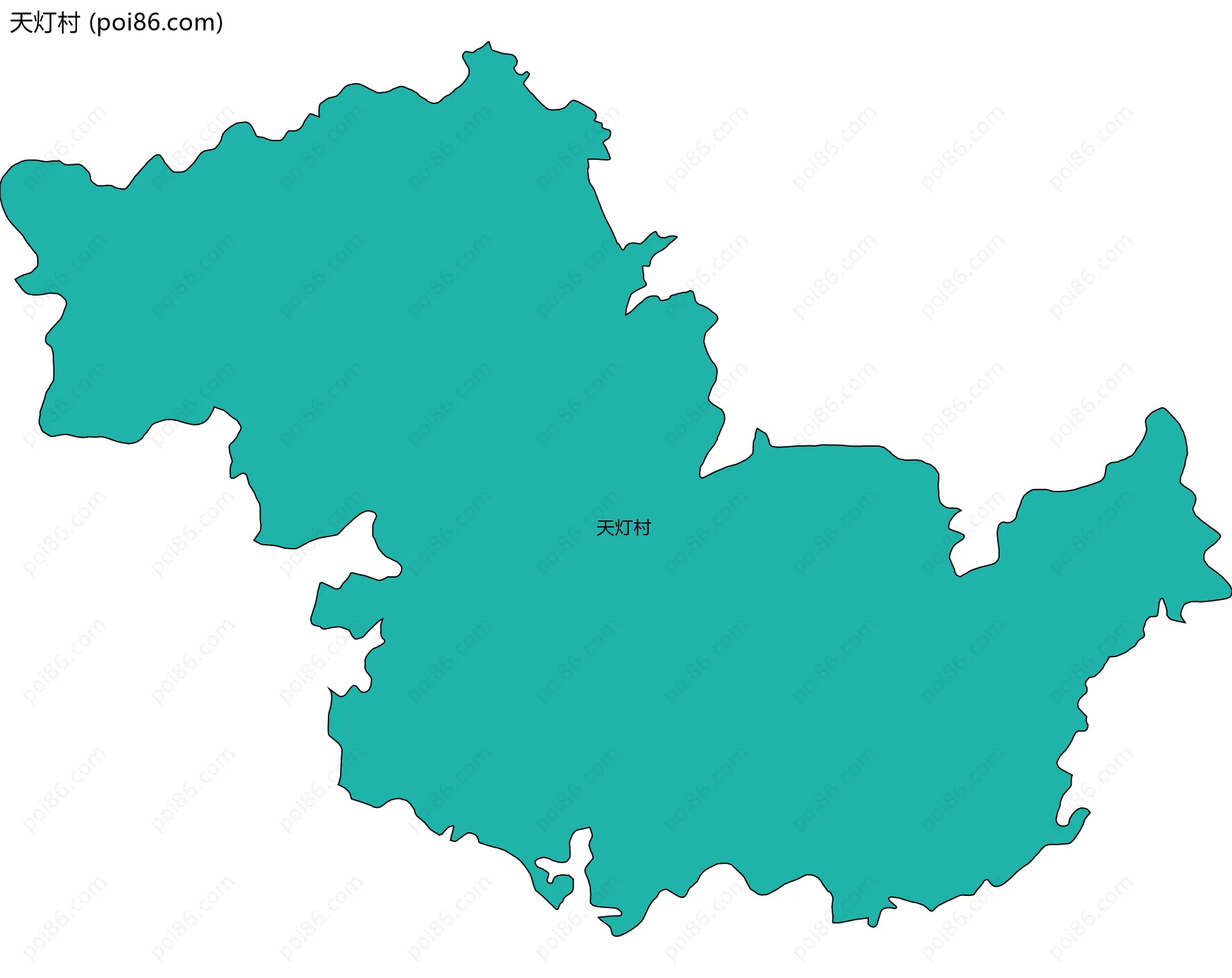 天灯村边界地图